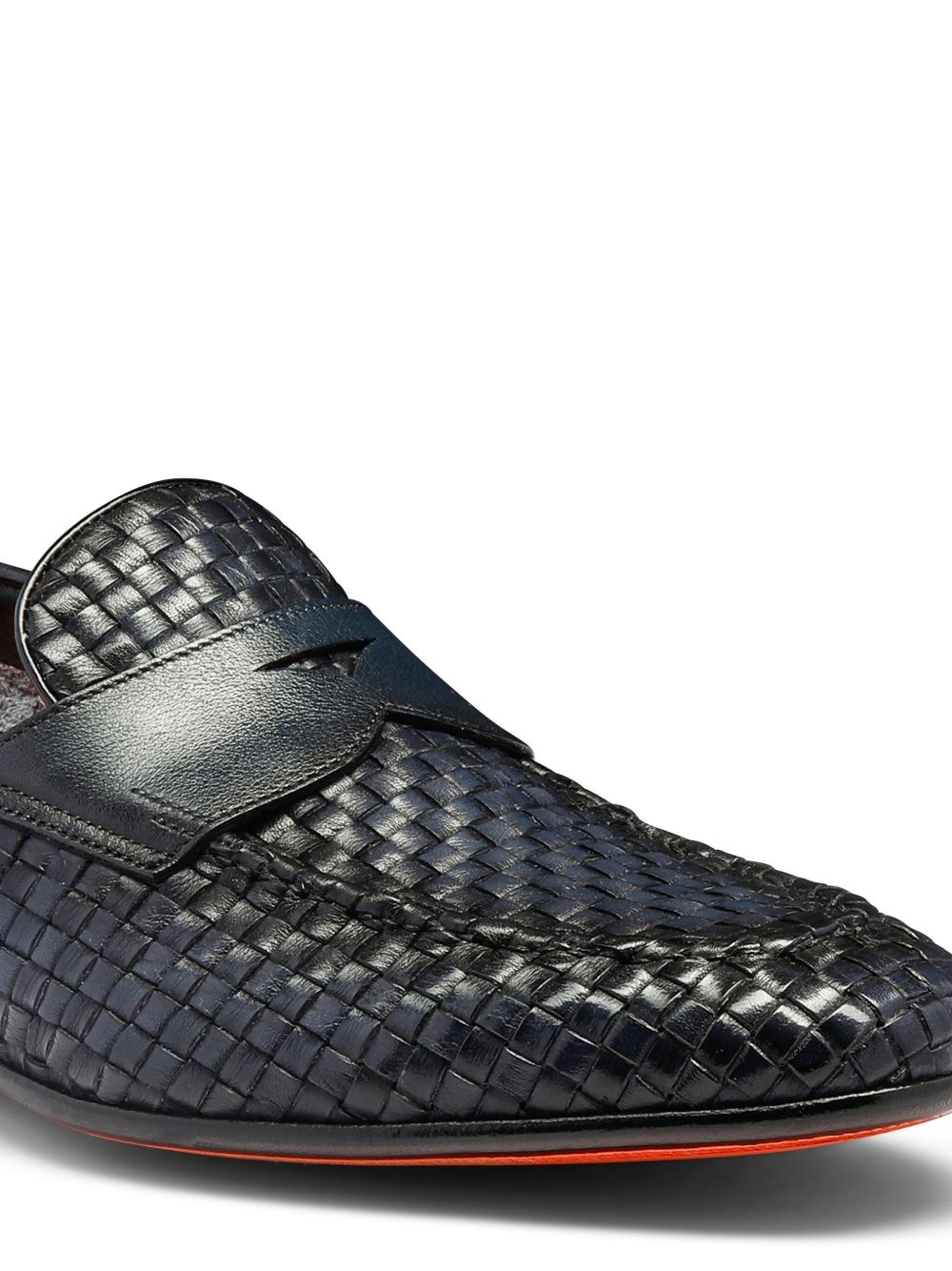 woven leather loafers - 5
