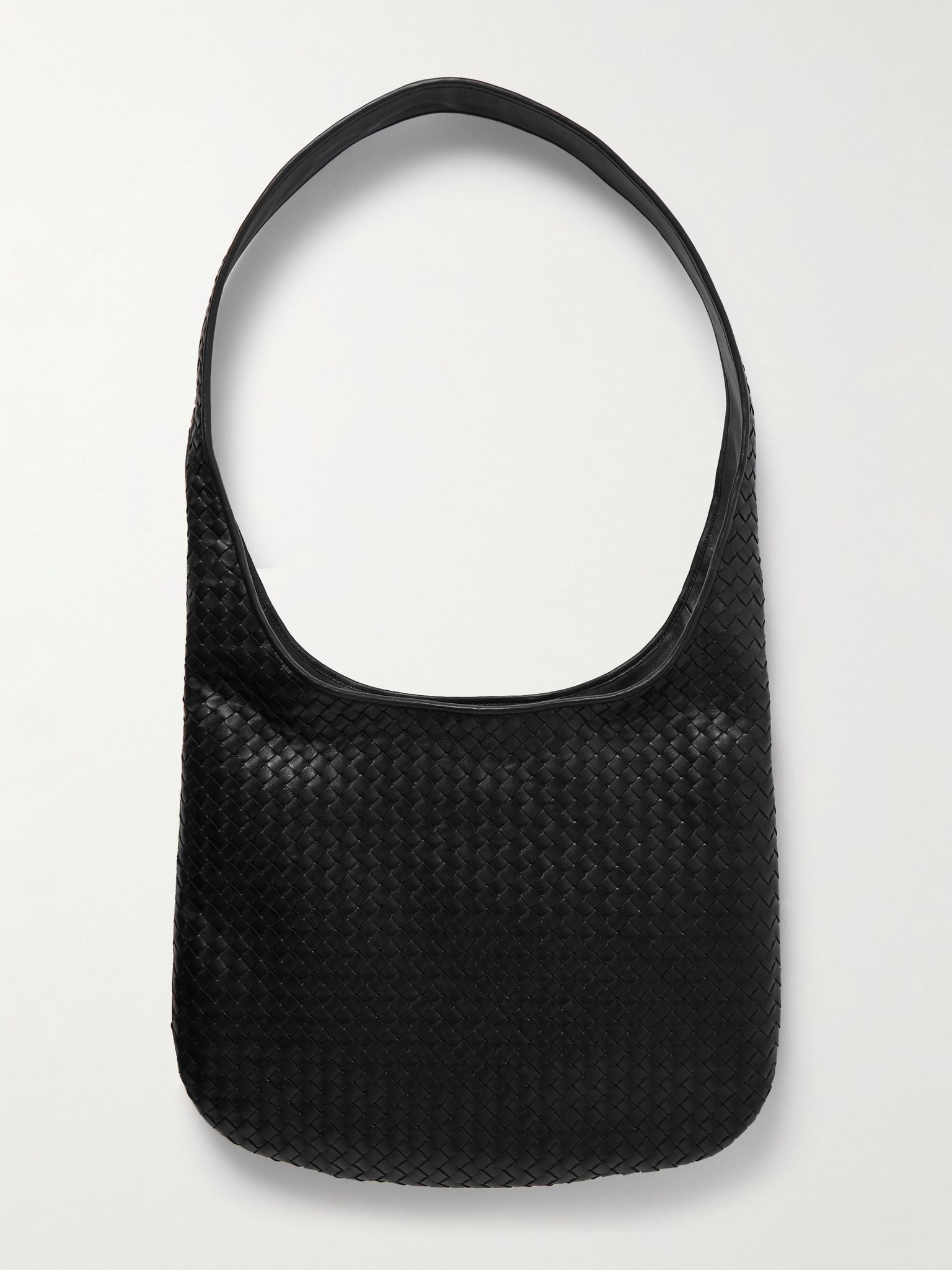 Intrecciato Leather Tote Bag Black - 1