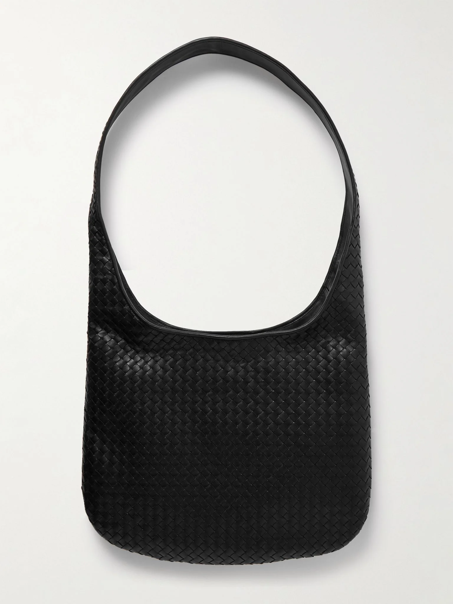 Intrecciato Leather Tote Bag Black - 1