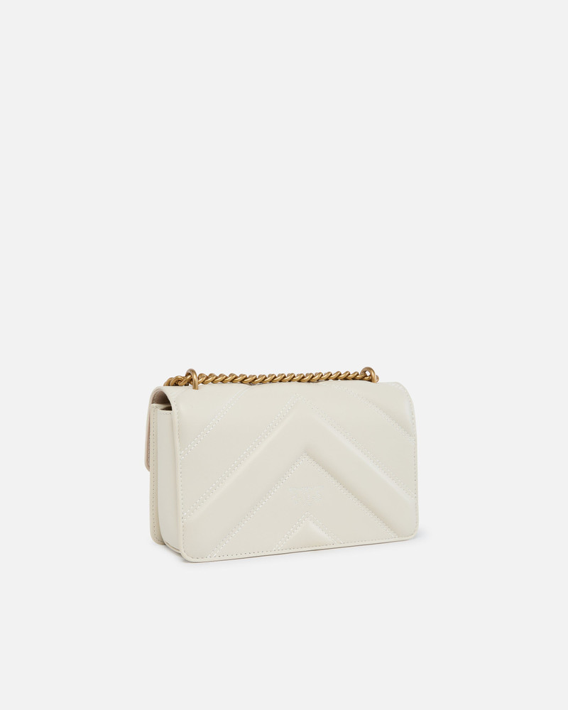 PINKO LOVE BAG MINI CHEVRON-QUILTED NAPPA LEATHER CROSSBODY BAG outlook