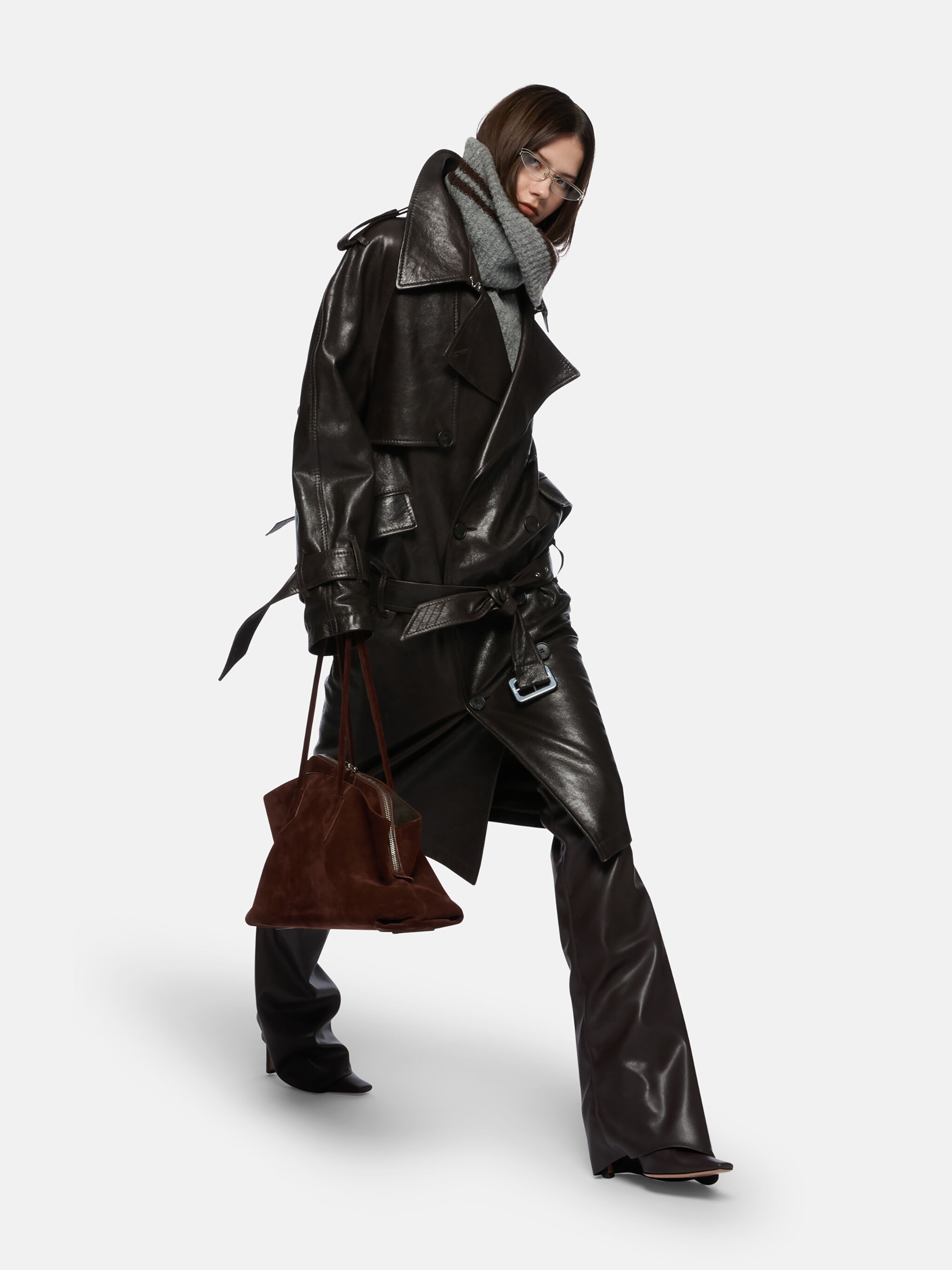 DARK BROWN TRENCH - 4