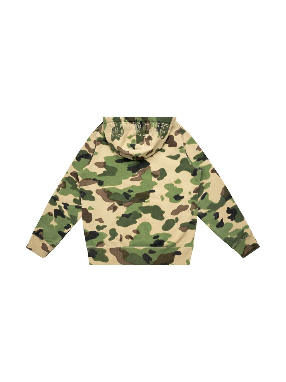 Overdyed camouflage-print cotton hoodie - 2