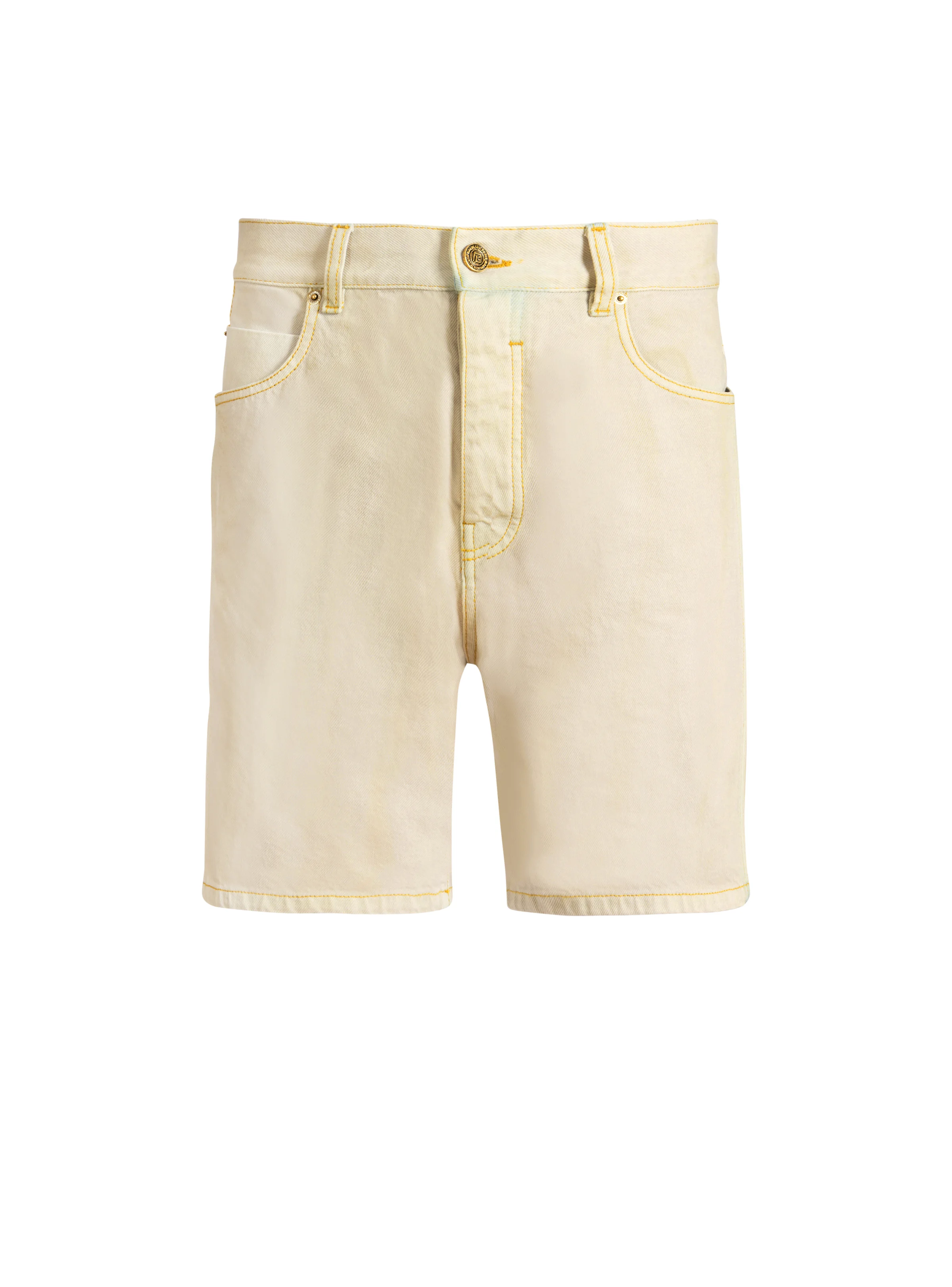 Faded denim Bermuda shorts - 1