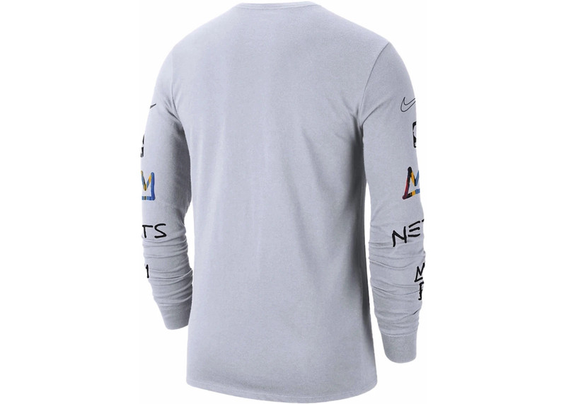 Nike Nike NBA Brooklyn Nets City Edition L/S T-shirt White outlook