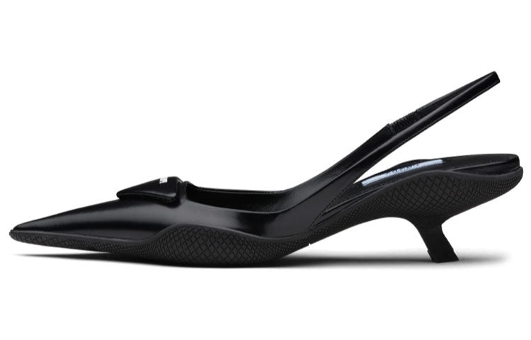 (WMNS) PRADA 30mm Sling-Back Pumps Brushed Leather 'Black' 1I565M_055_F0002_F_A045 - 2
