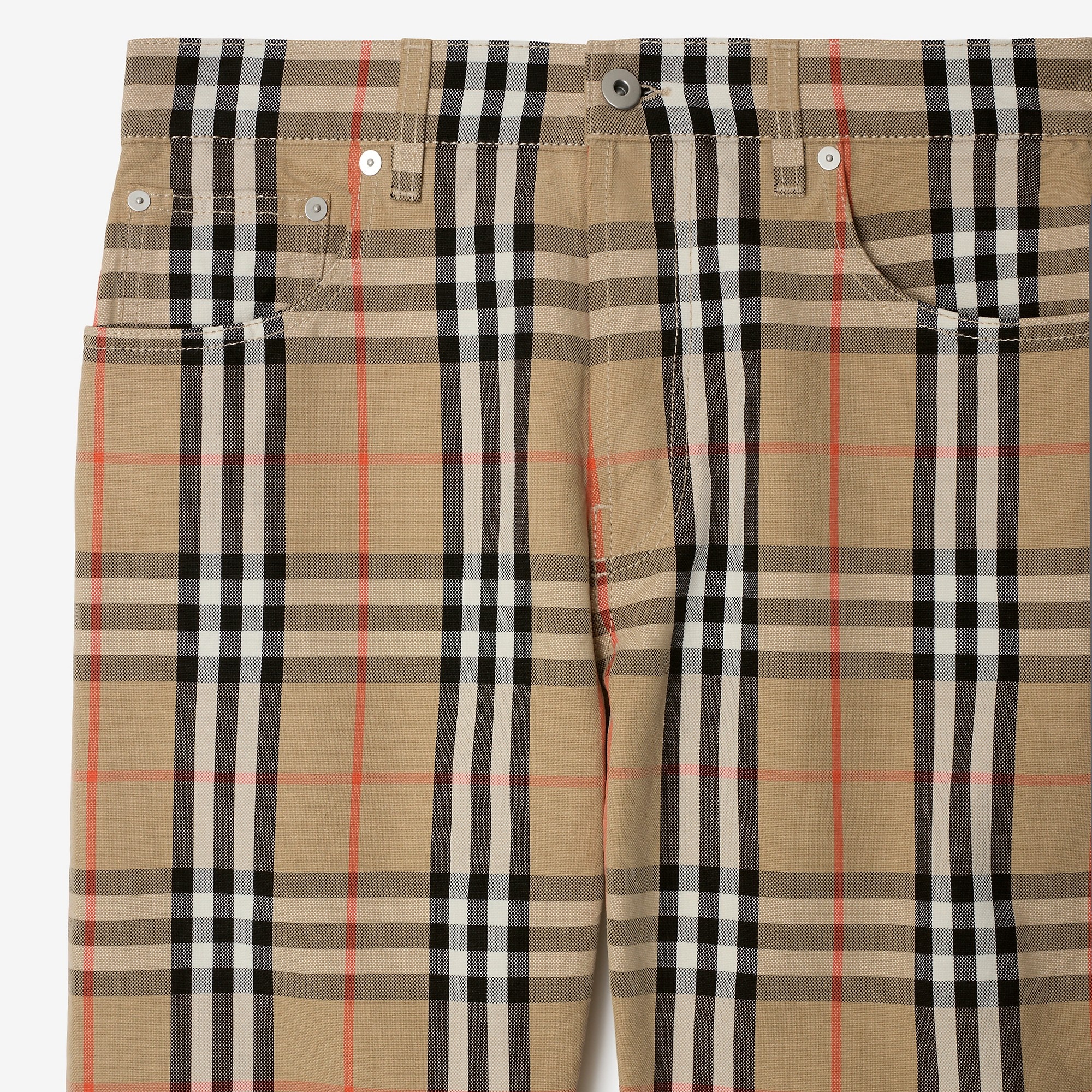 Check Cotton Trousers - 6