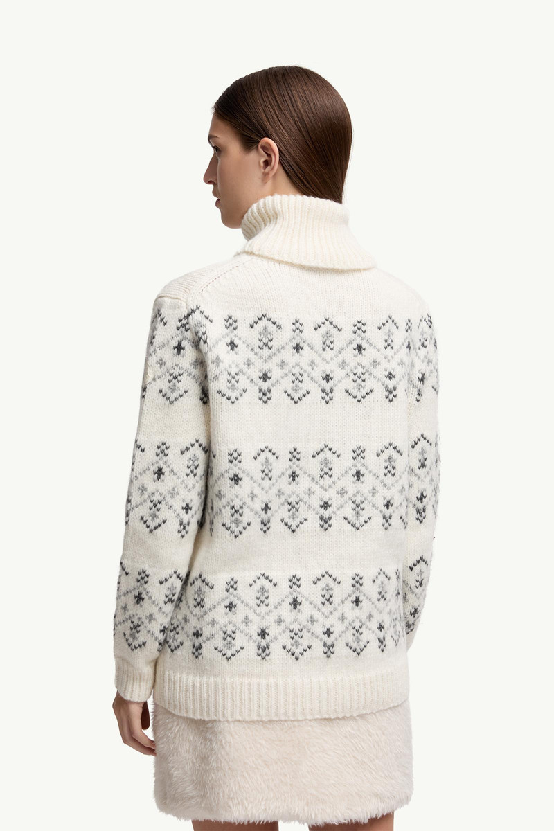 Crystal-Embroidered Alpaca & Wool Blend Turtleneck Sweater 5