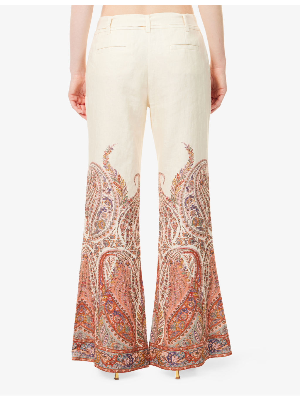 Rhiannon Flared Linen Trousers - 4
