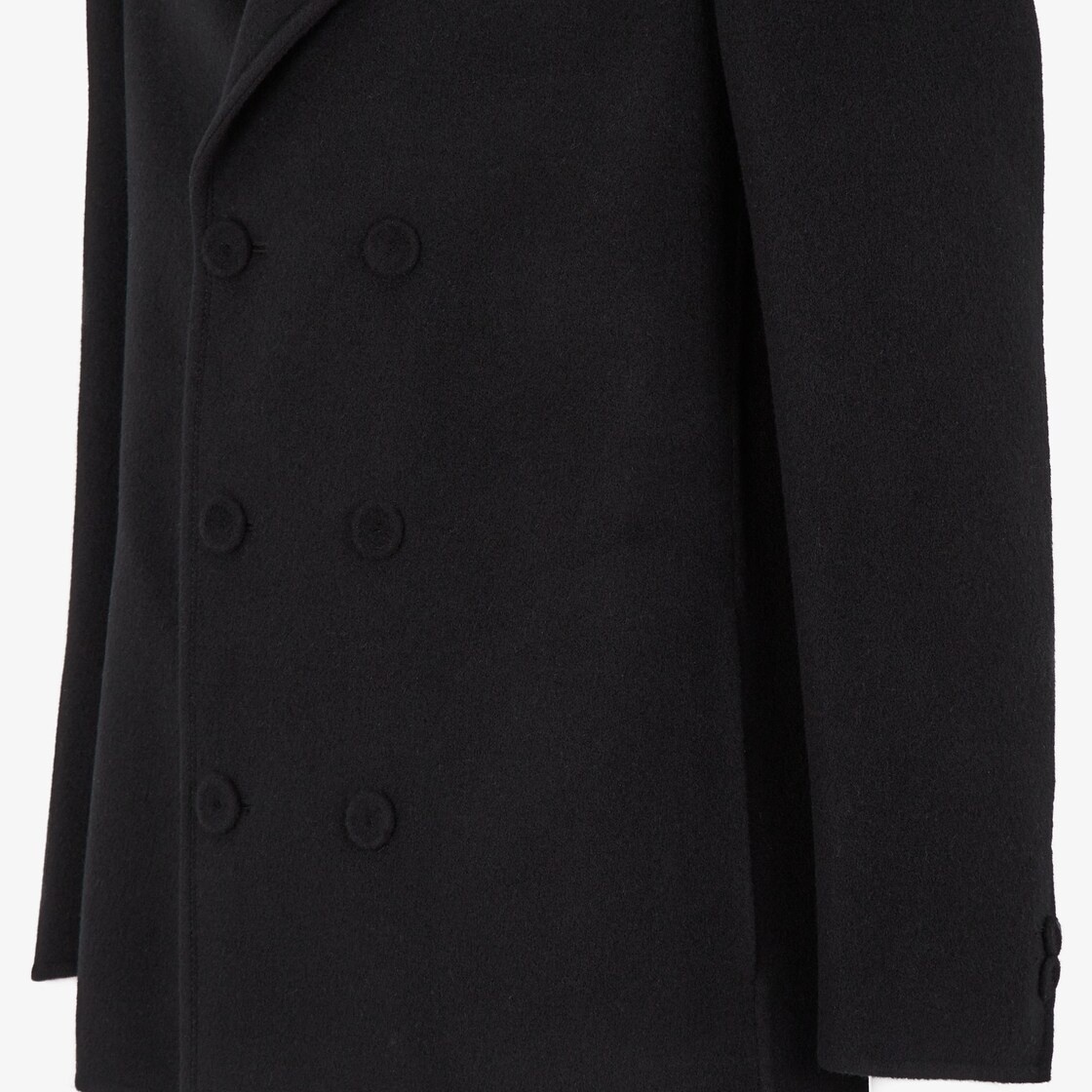 Black wool Peacoat - 3