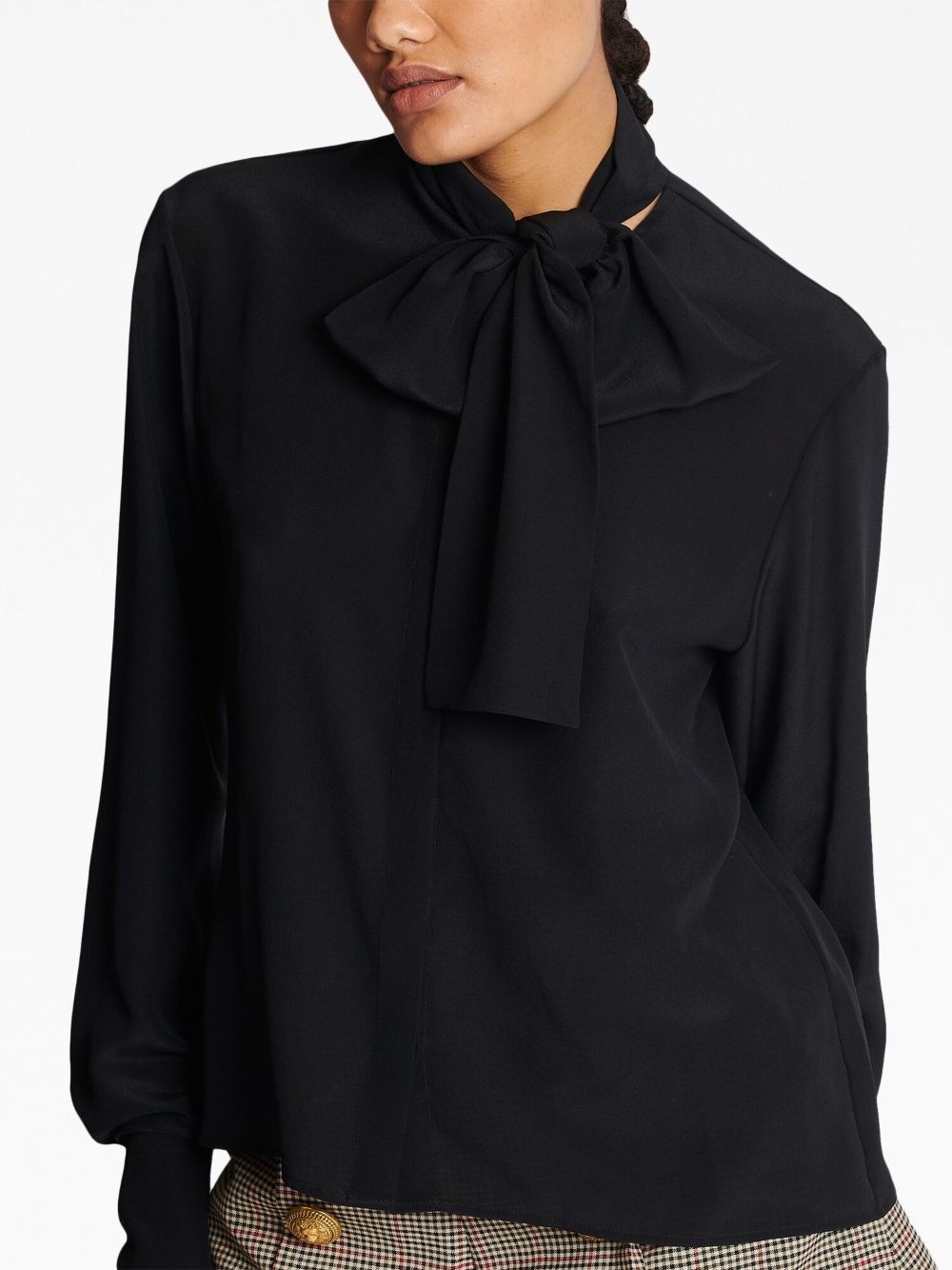 bow-detail buttoned blouse - 7