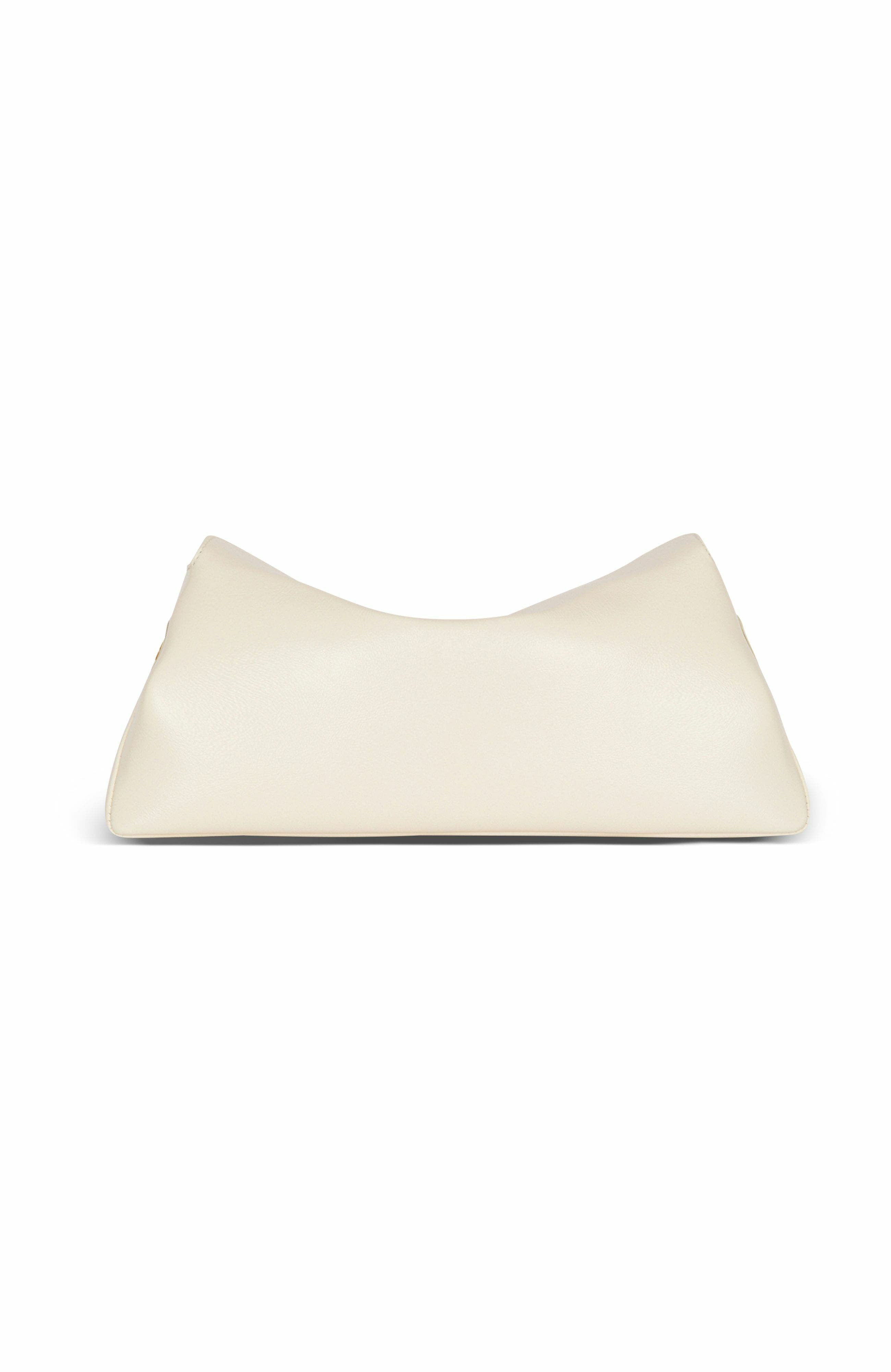 Balmain 1945 Soft crinkled leather clutch in White at Nordstrom - 2
