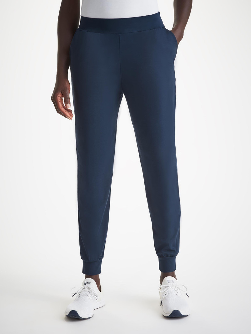 Derek Rose Women's Sweatpants Basel Micro Modal Stretch Navy outlook