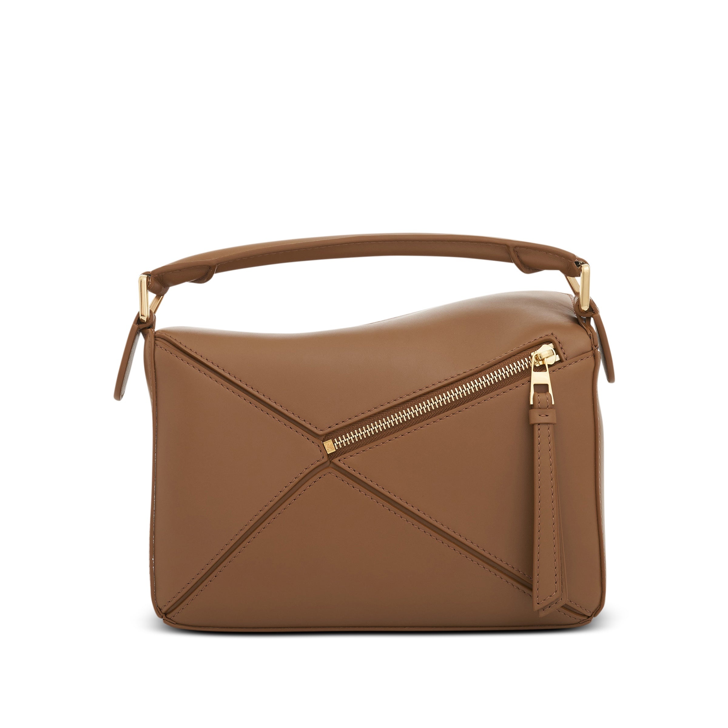 Small Puzzle Bag in Satin Calf in Oak - 3