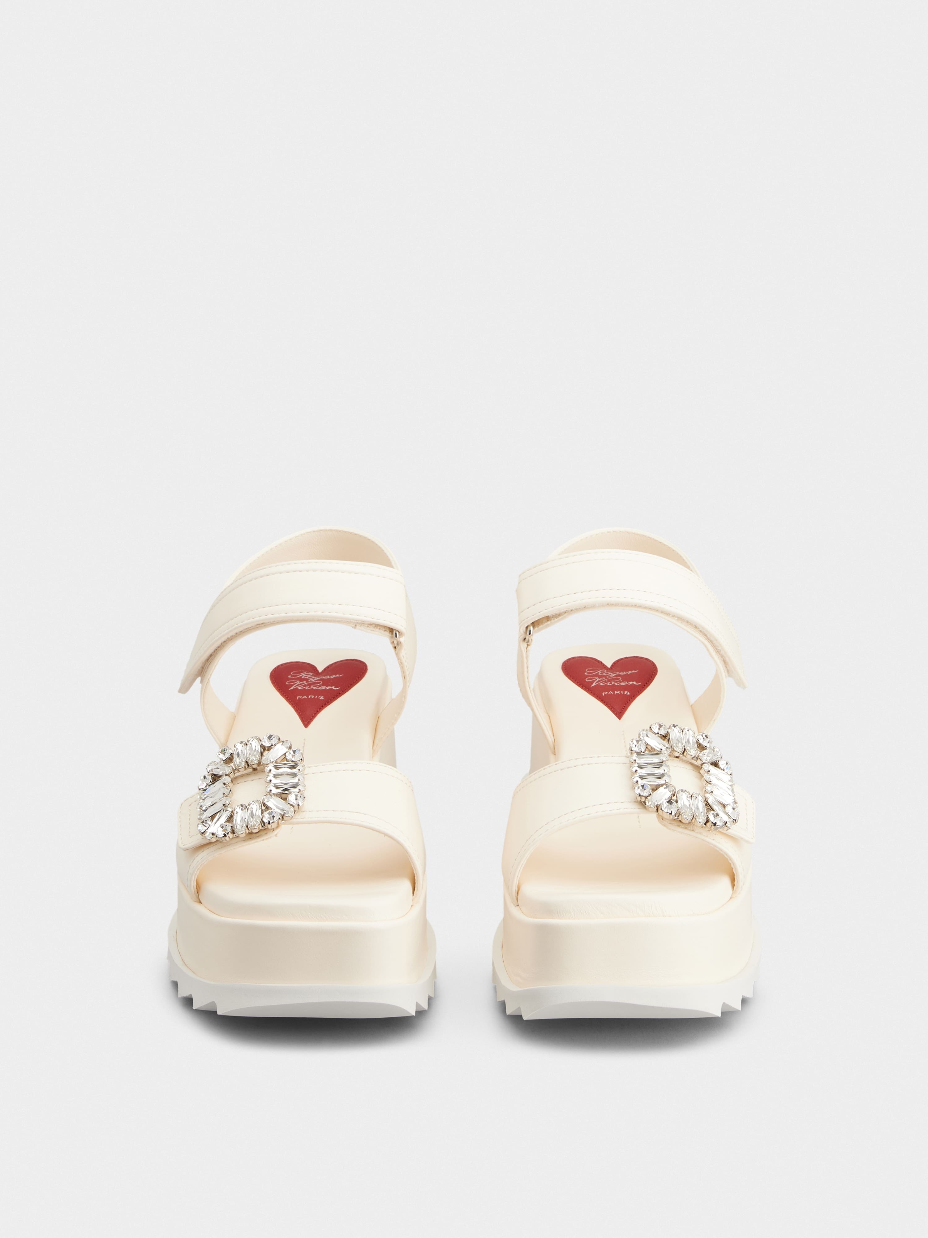Slidy Viv' Wedge Sandals in leather - 6