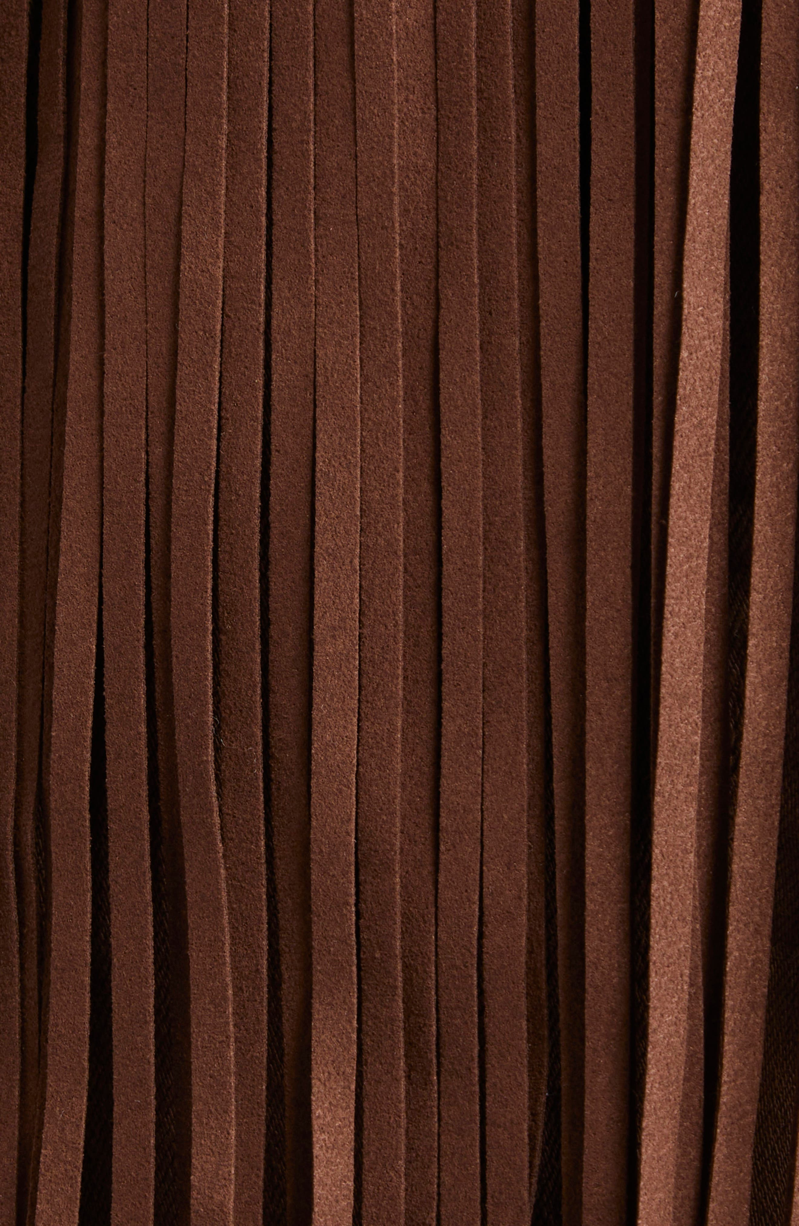 L'AGENCE Koda Fringe Crop Denim Jacket in Brown at Nordstrom - 6