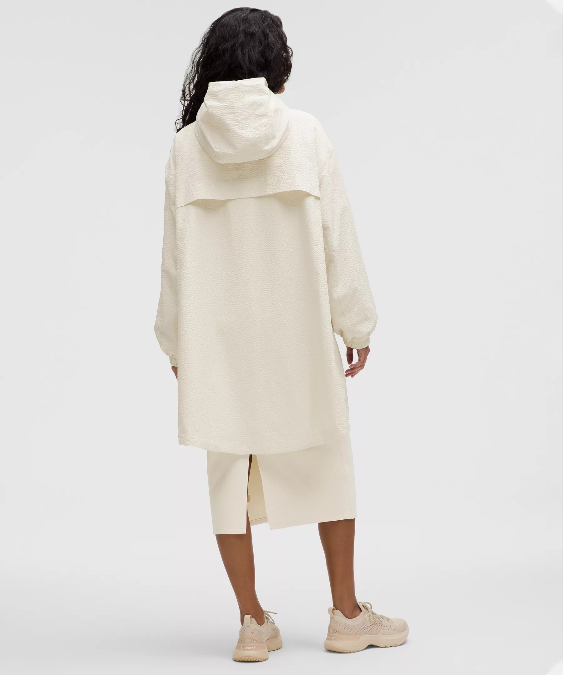 Lightweight Mid-Length Hooded Coat - 2