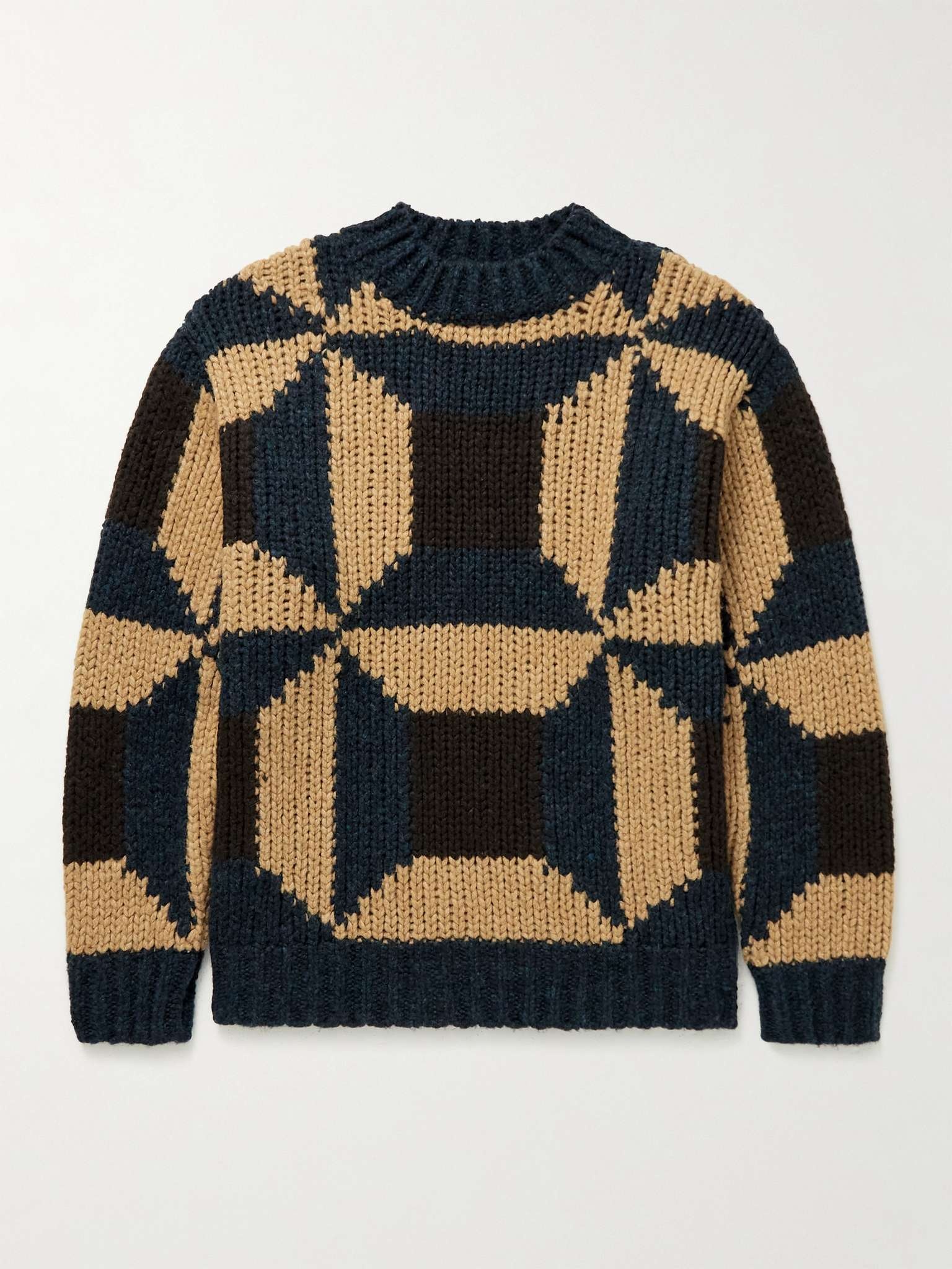 Intarsia Merino Wool-Blend Sweater - 1