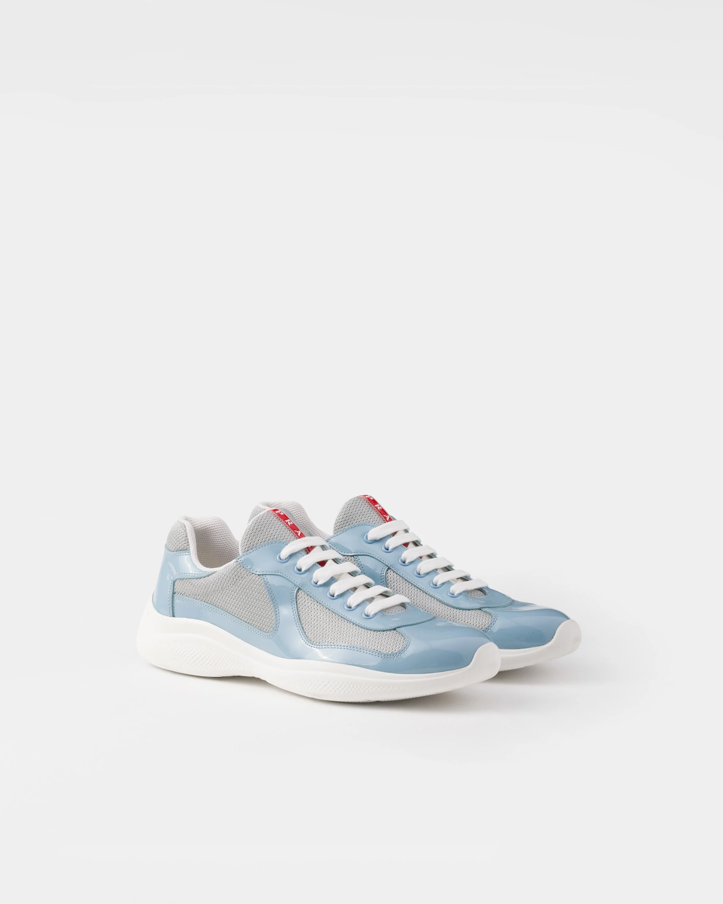 Patent leather and technical fabric Prada America's Cup sneakers - 1