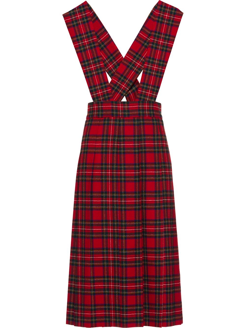 plaid mid-length dress - 1