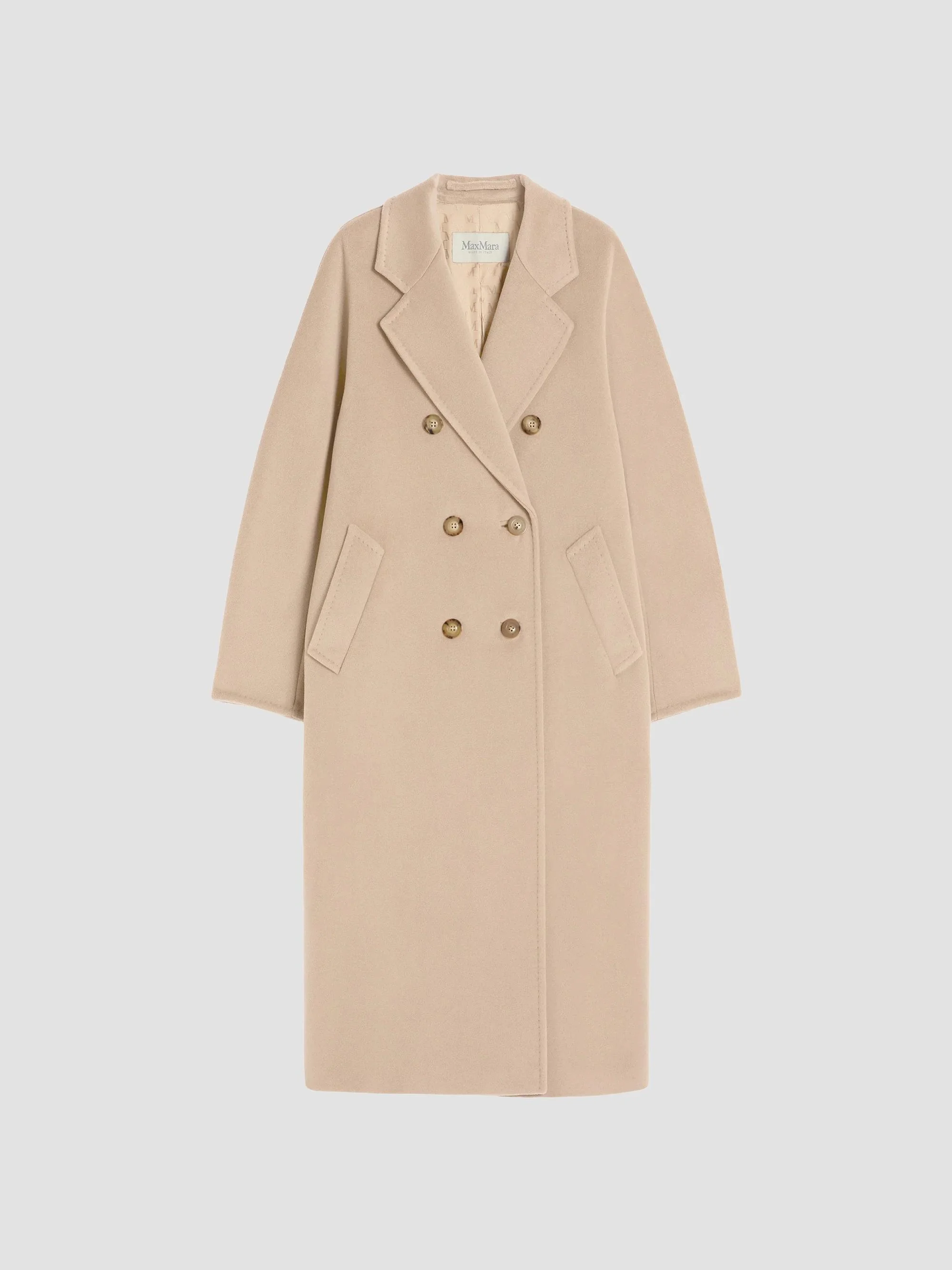 Women's Icon Madame Wool Cashmere Double-Breasted Coat - Sand - 1