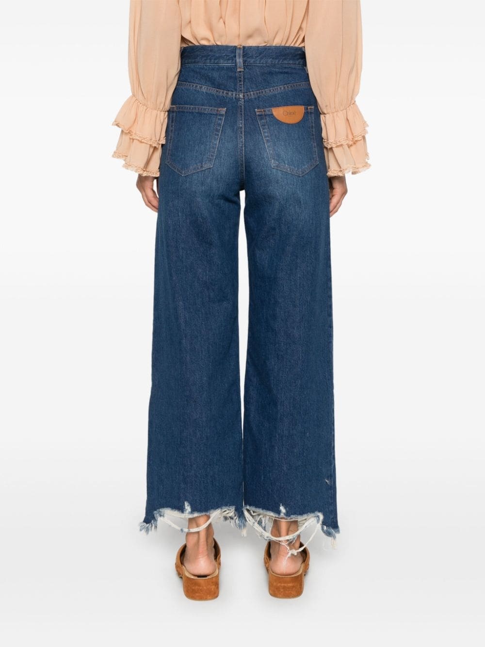 cropped wide-leg jeans - 4