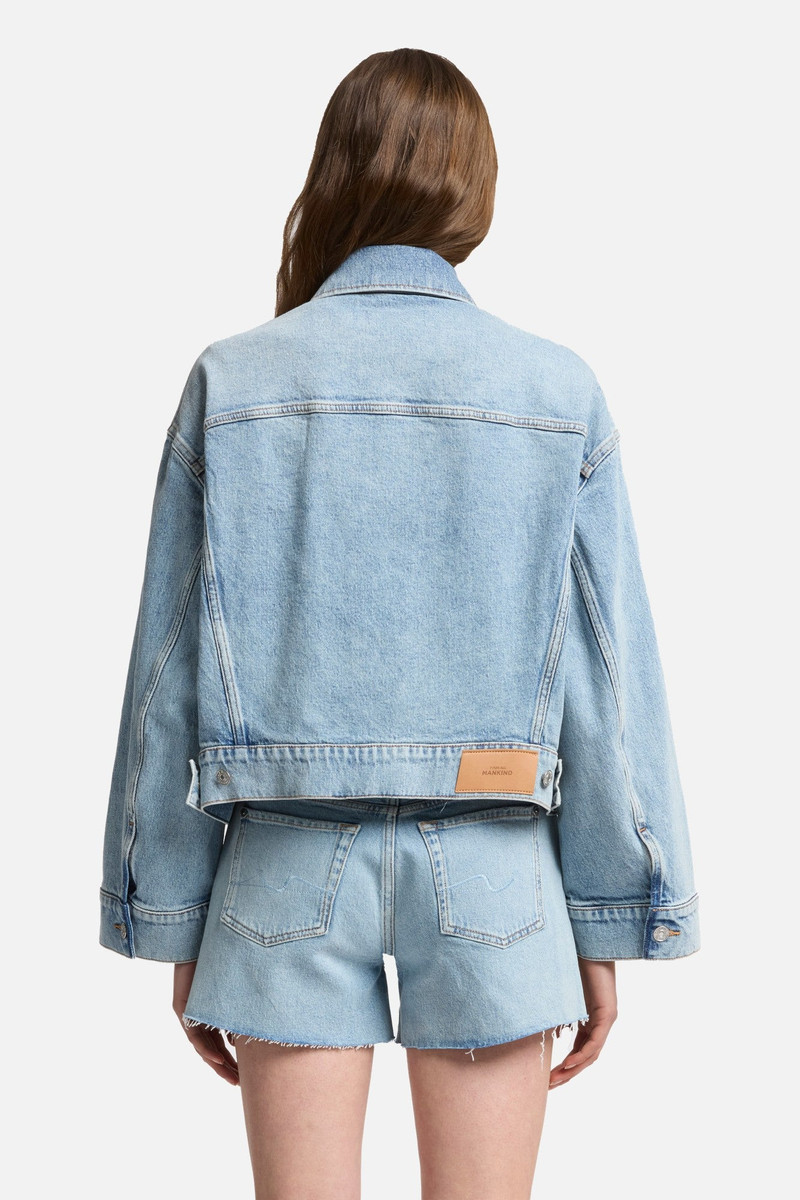 MANKIND Oli Cropped Trucker Jacket in Ode To 5