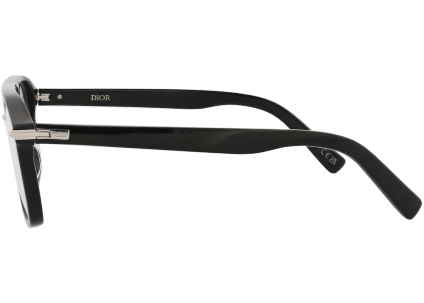 Dior Aviator-Frame Acetate Optical Frames Black Black Transparent (DM50037I-55-001) - 3