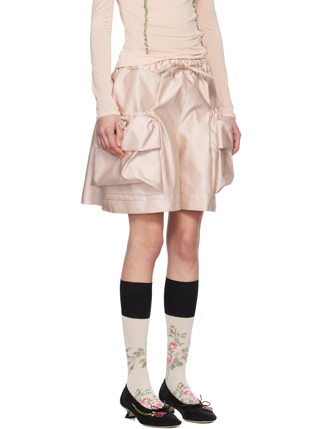 Pink Cargo Flap Shorts - 2