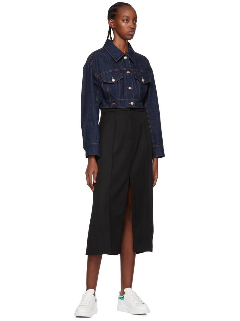 Alexander McQueen White & Green Oversized Sneakers outlook