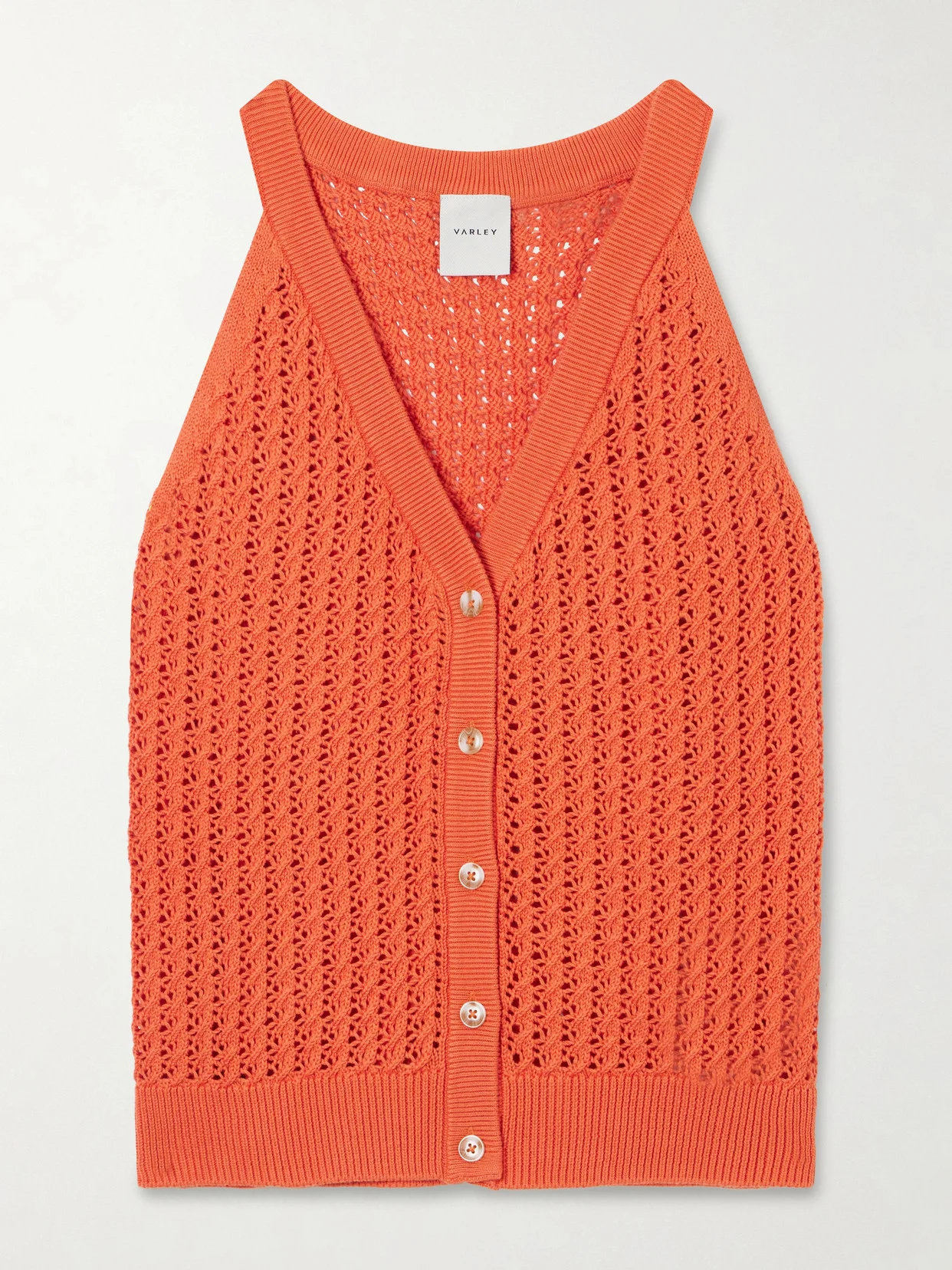Alessia Crochet-knit Cotton Top - 1