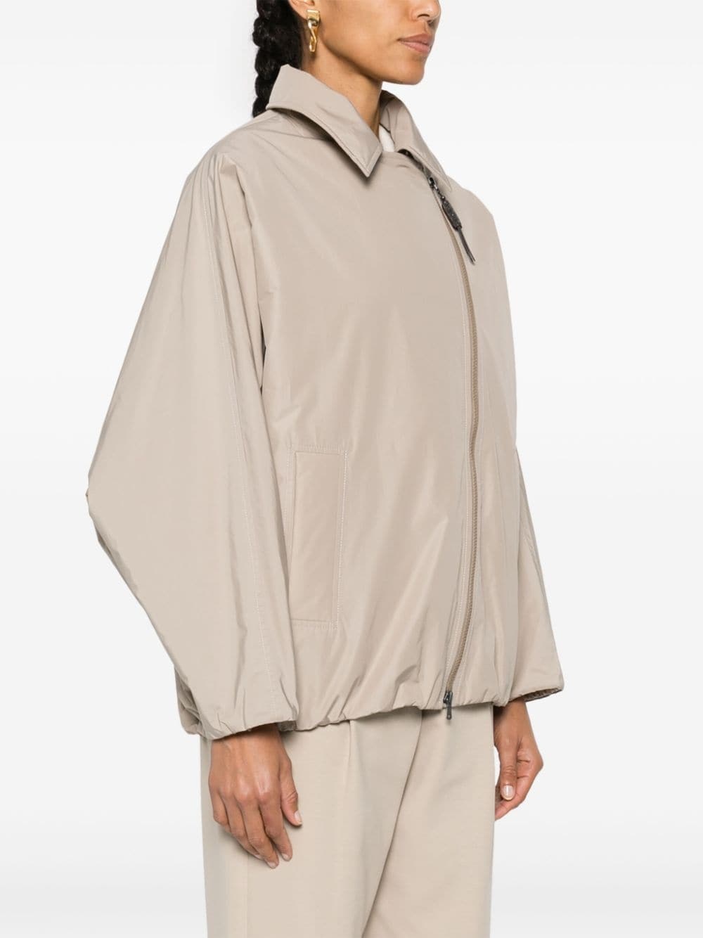 off-centre zip padded jacket - 3