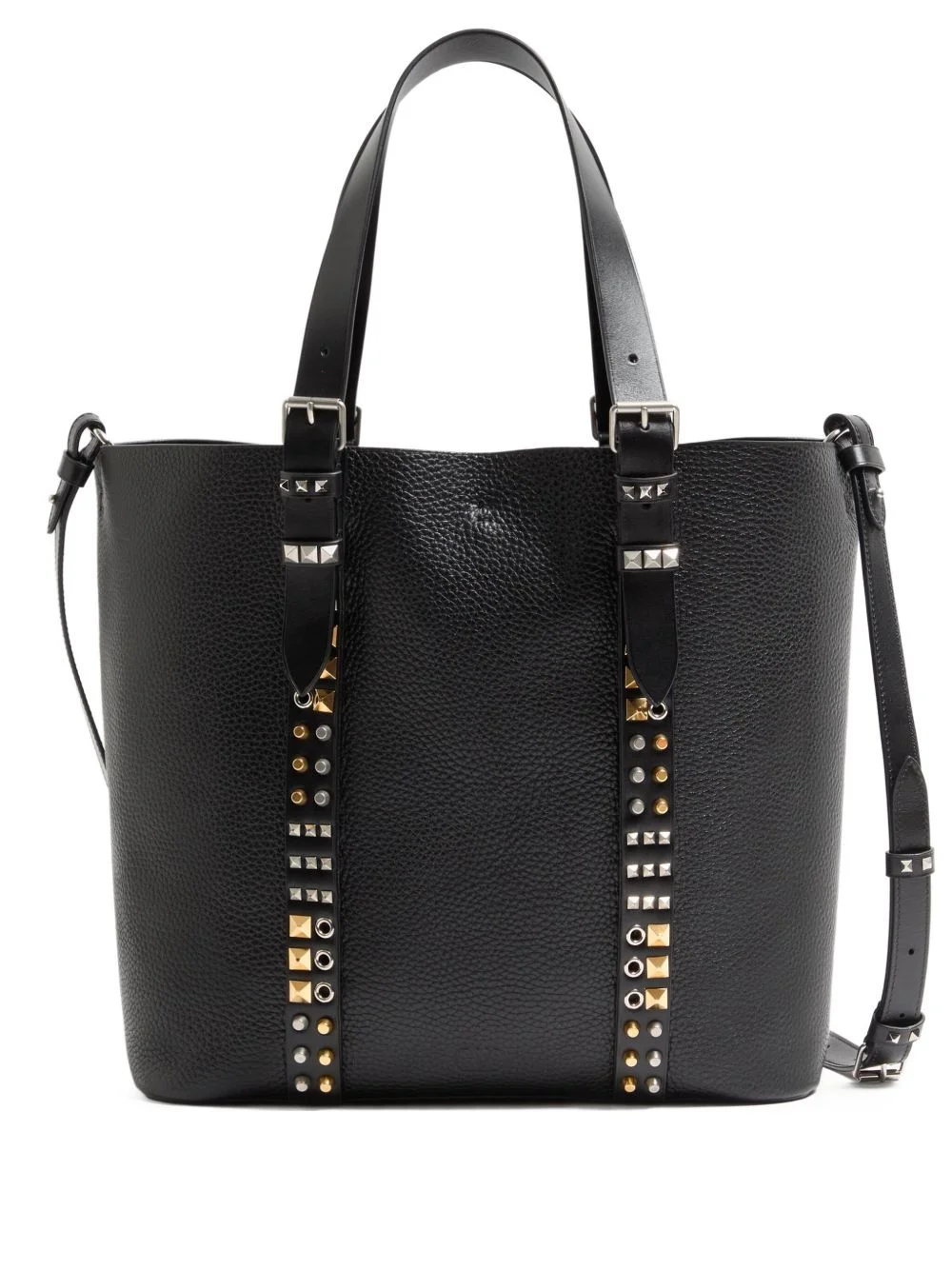 Rockstud grained tote bag - 1