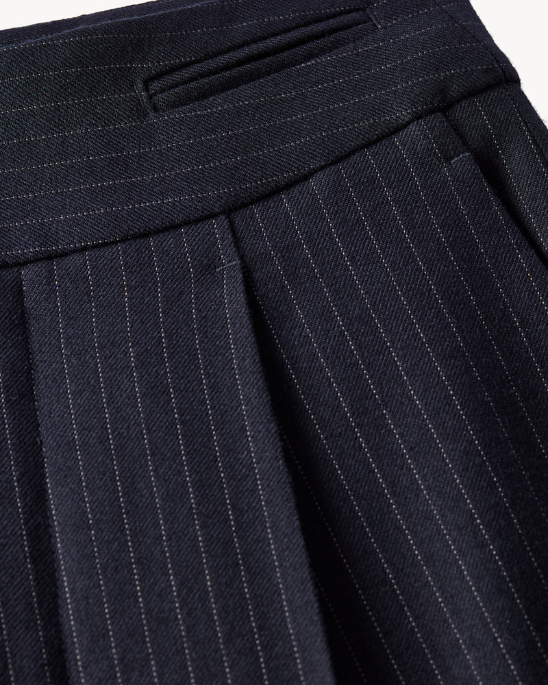 FLUID PANTS IN PIN DOT STRIPE WOOL GABARDINE 4
