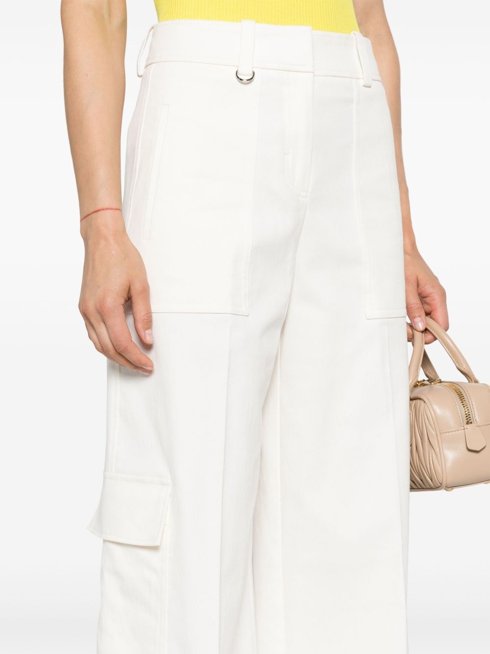 wide-leg twill trousers - 5