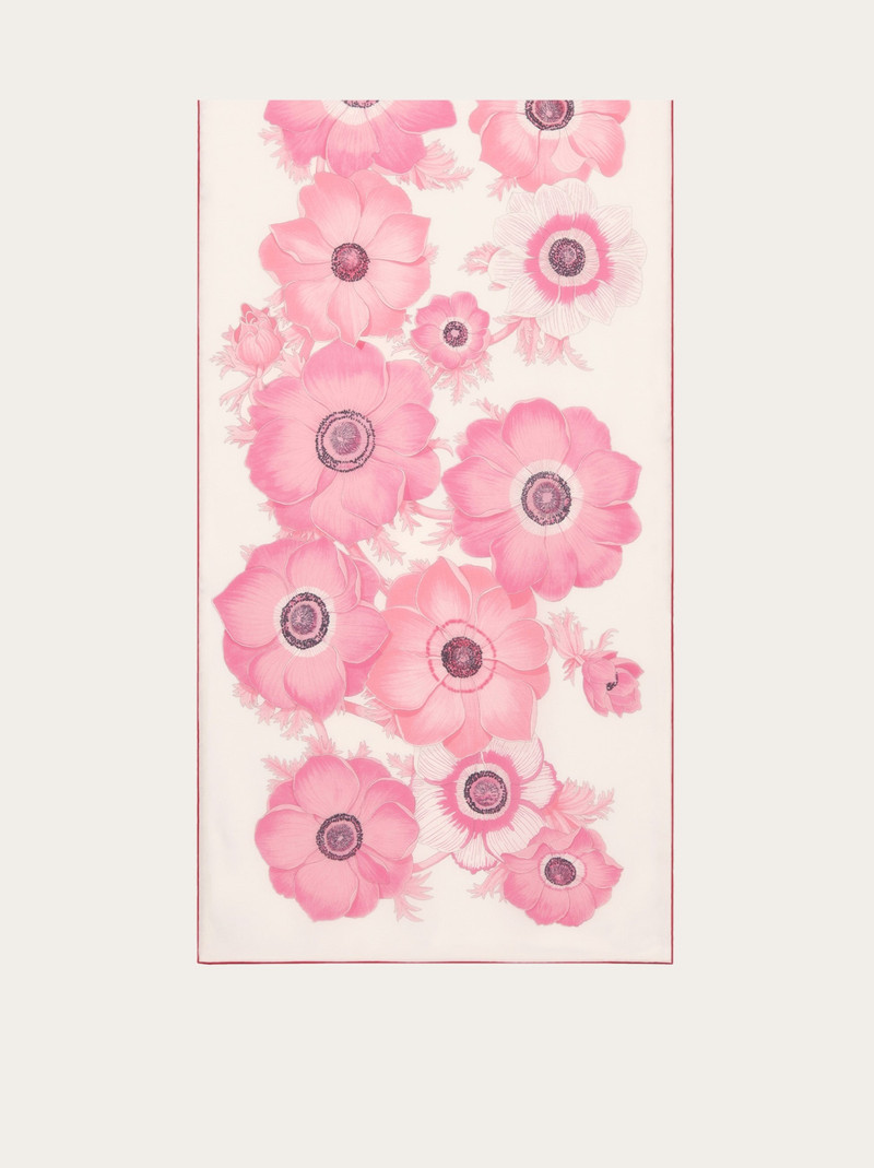 Anemone print silk scarf 4