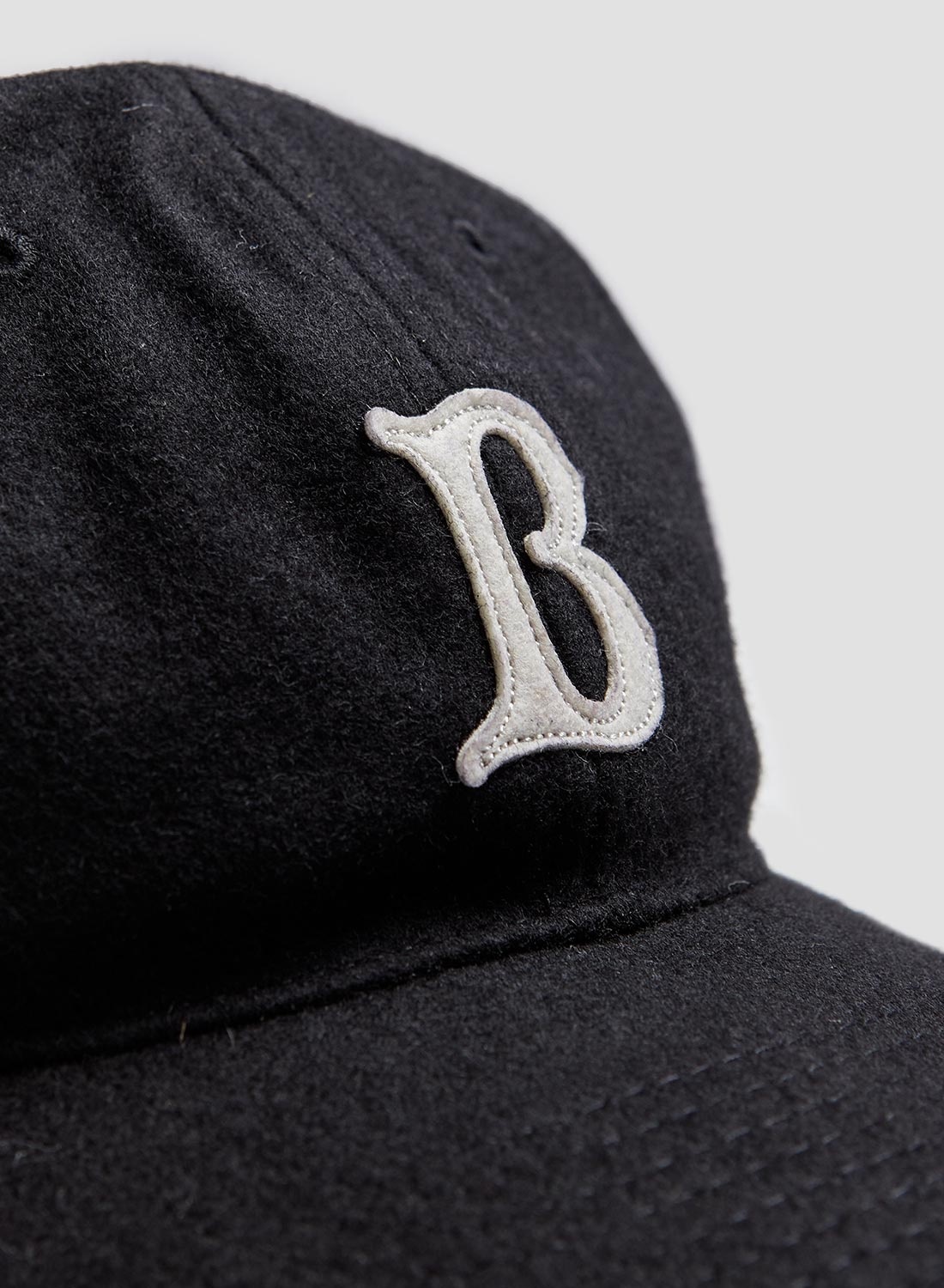 Wild Bricks Wool Baseball Cap in Black - 2