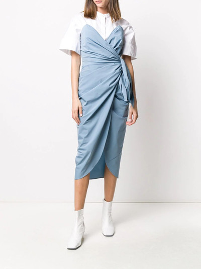 Maison Margiela draped-front midi dress outlook