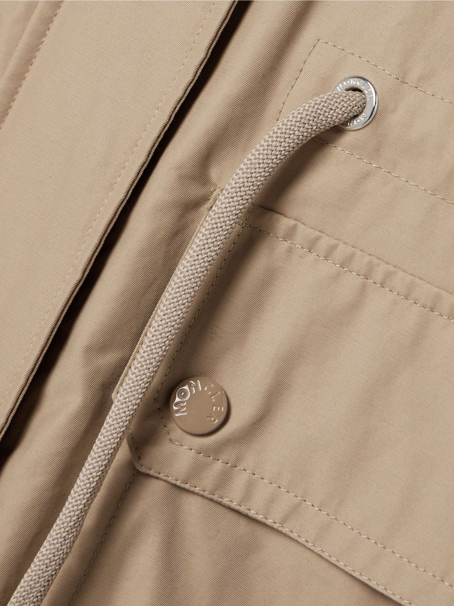 Appliquéd ribbed twill and cotton-blend jacket Sand - 4