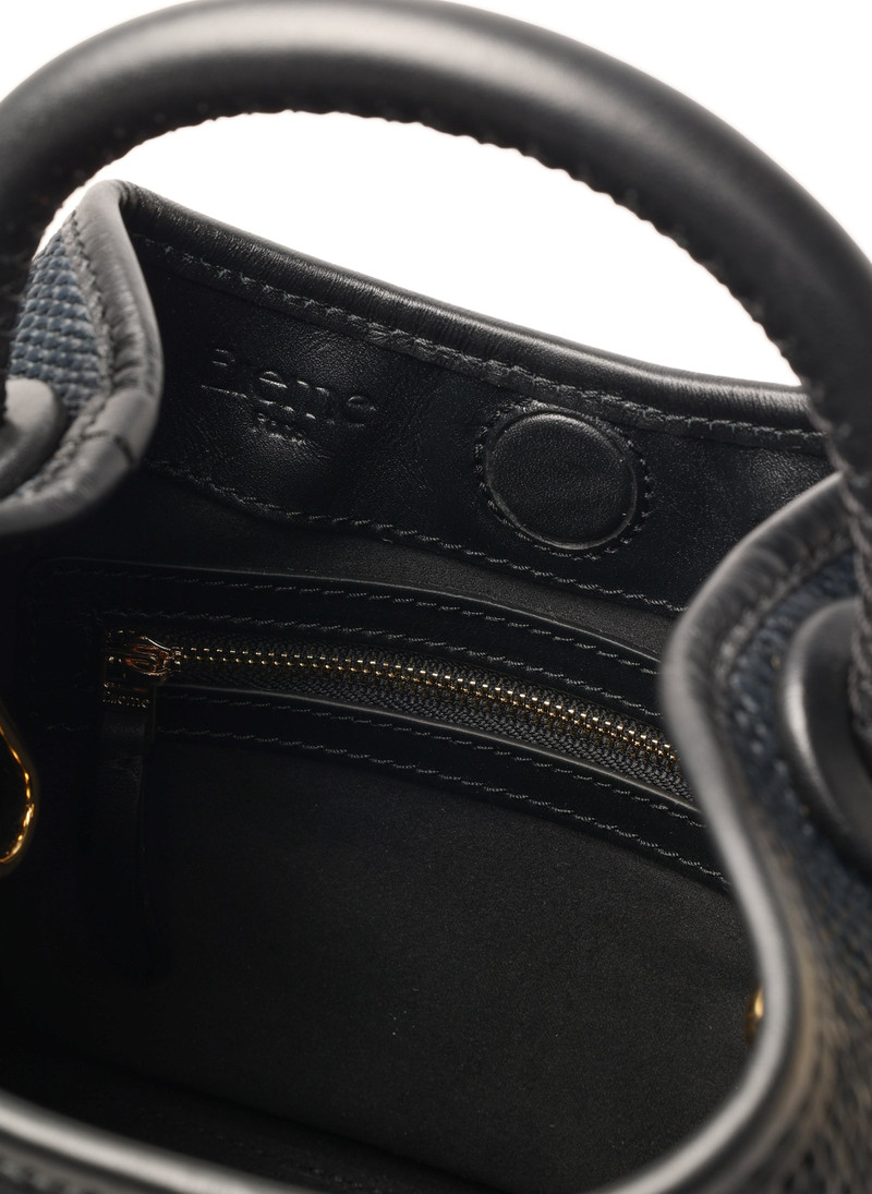 Baozi Raffia/Leather Black 6