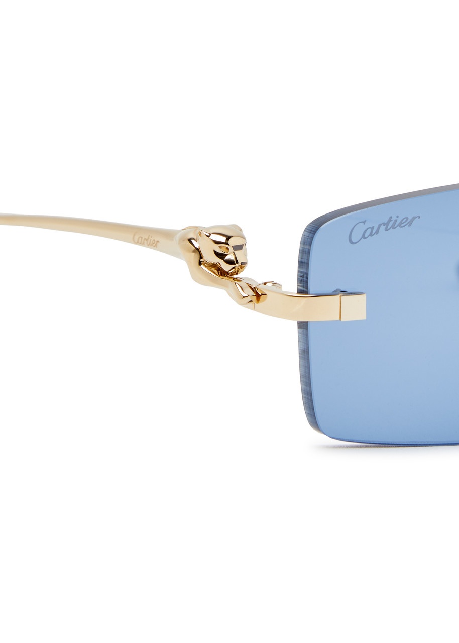 Cartier Signature C De Cartier Rectangle-frame Sunglasses - 3
