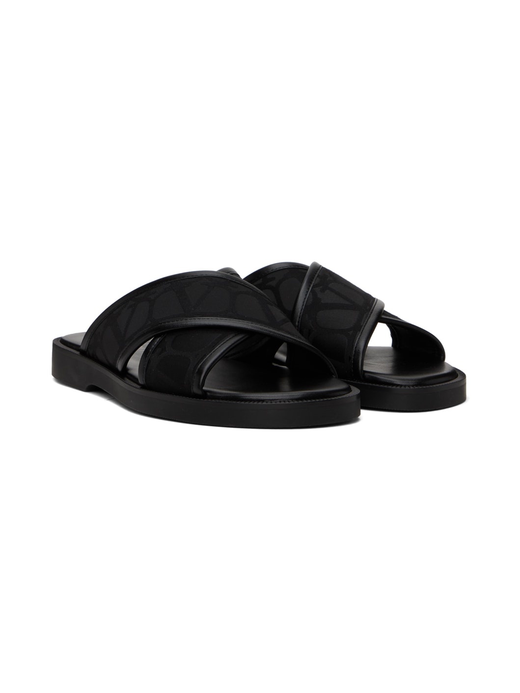 Black Toile Iconographe Sandals - 4