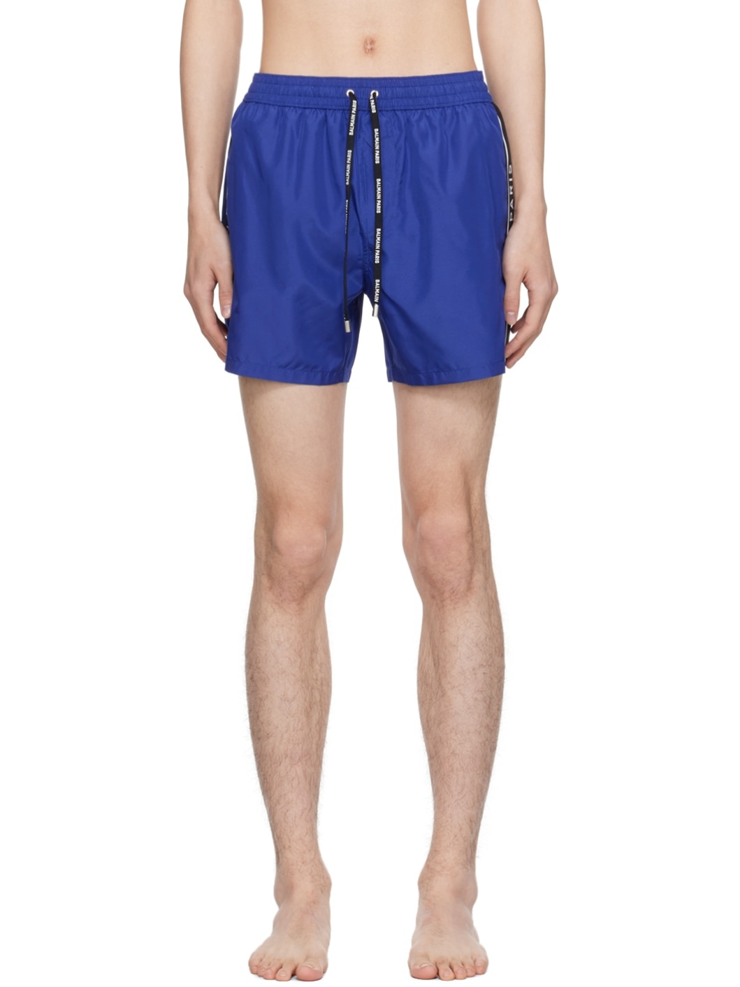 Navy Printed Swim Shorts - 1