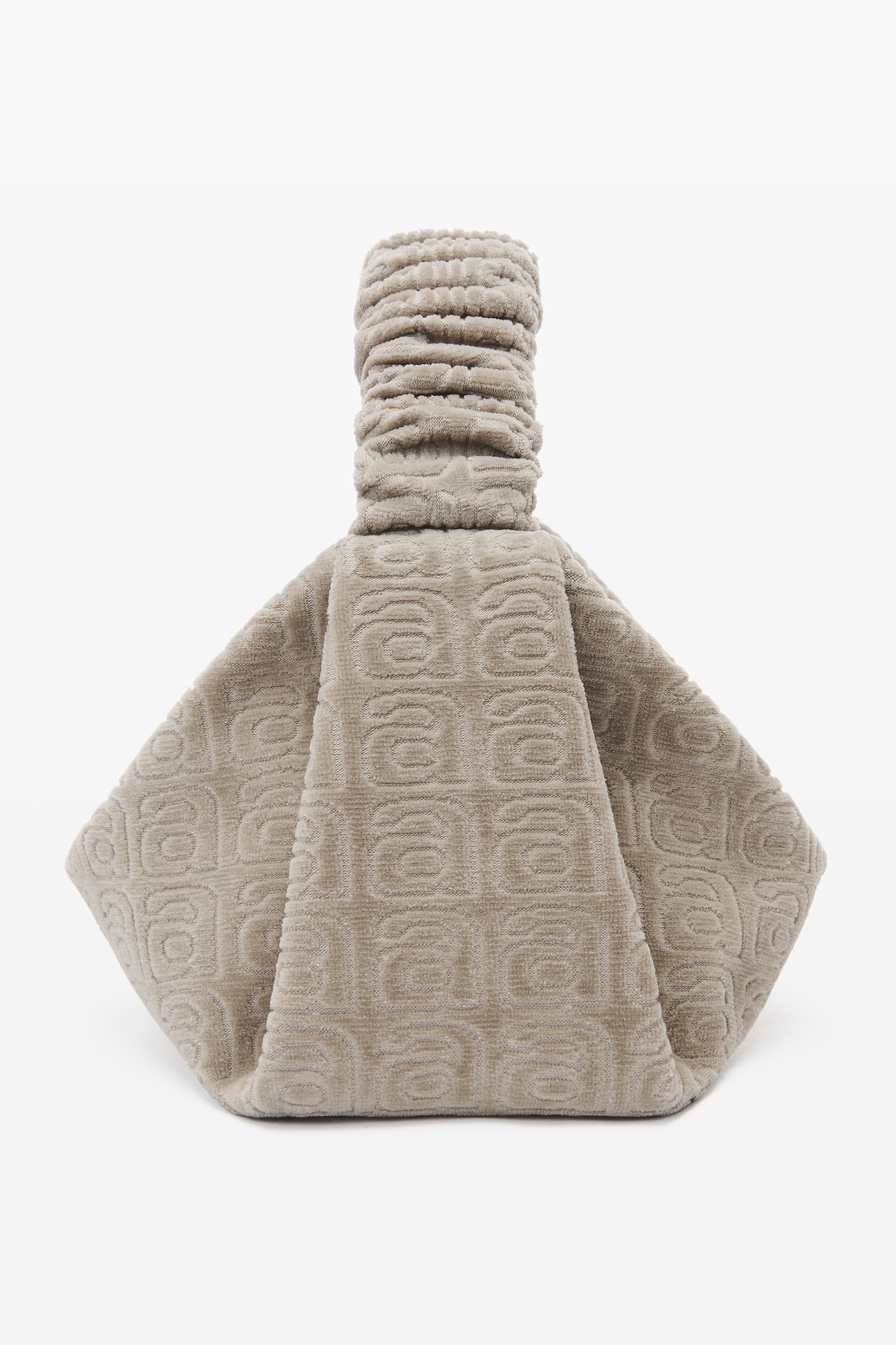 SCRUNCHIE SMALL BAG IN JACQUARD VELOUR - 4