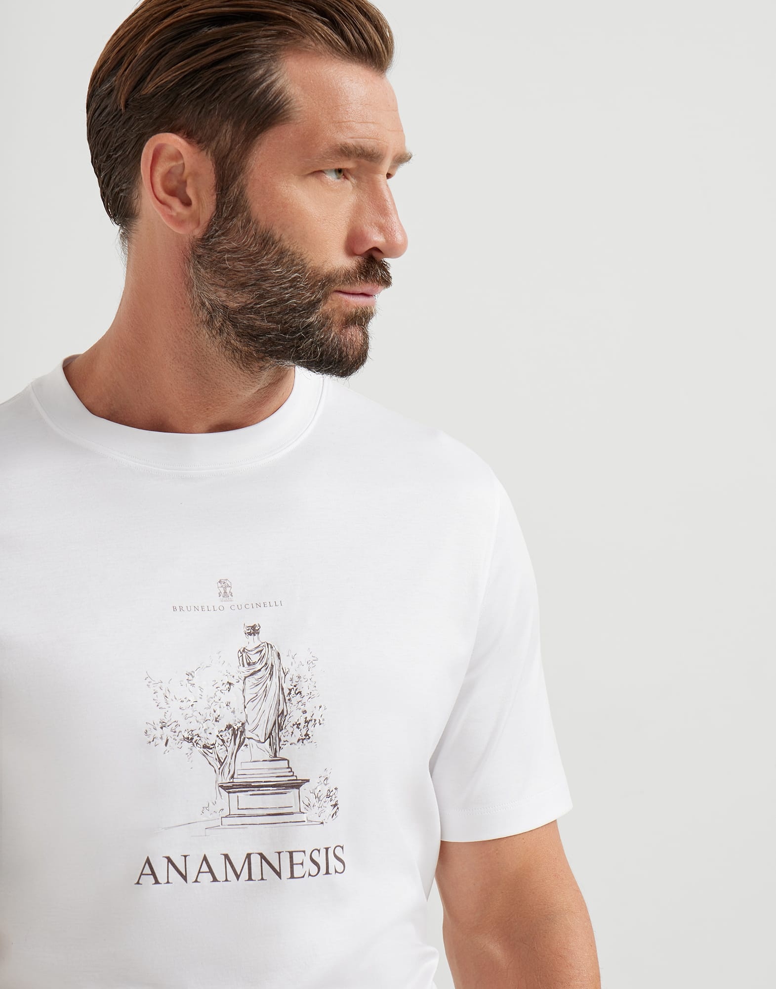 Cotton jersey crew-neck T-shirt with print - 3