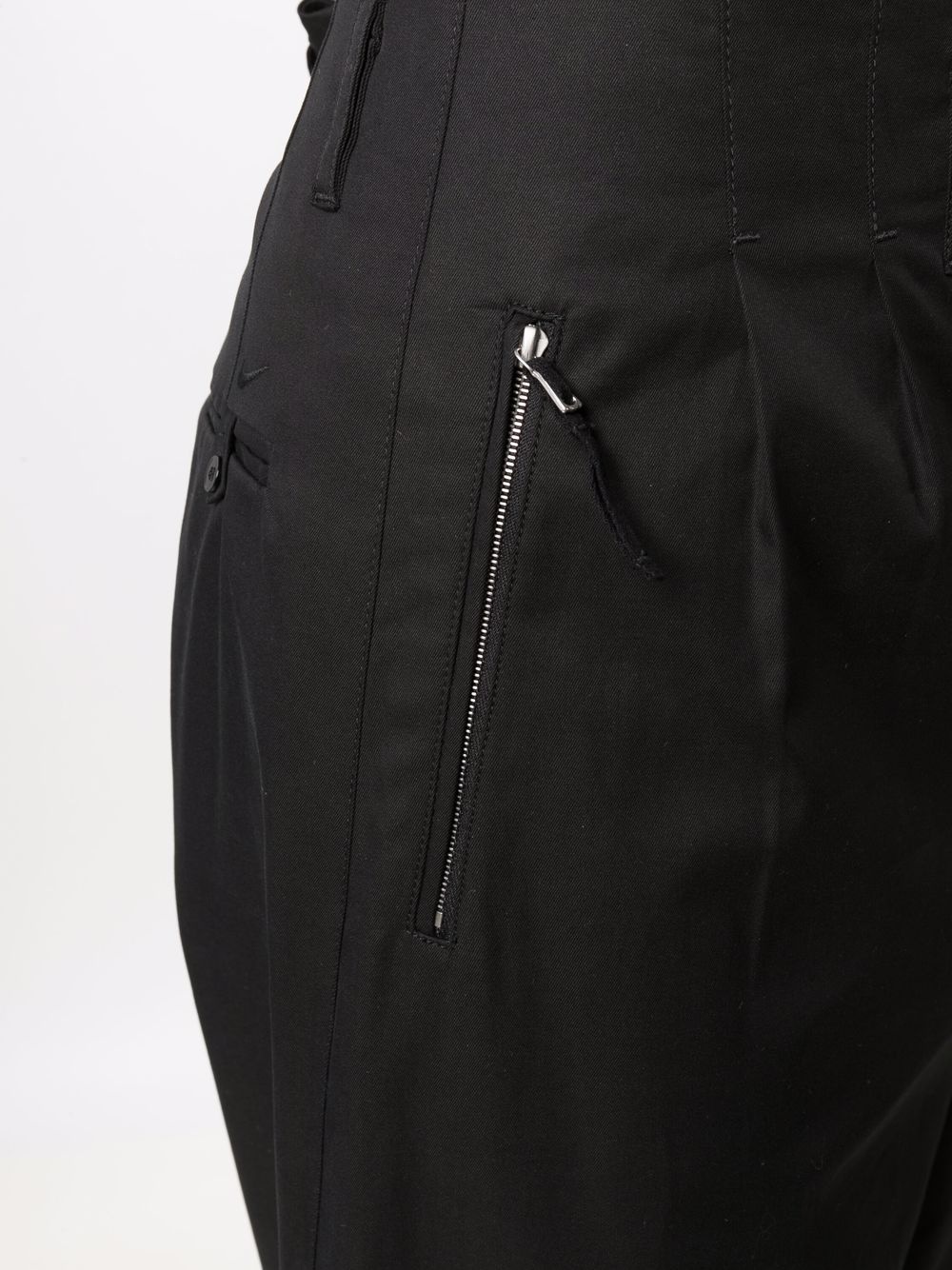 pleat-detail zip-pockets worker pants - 5