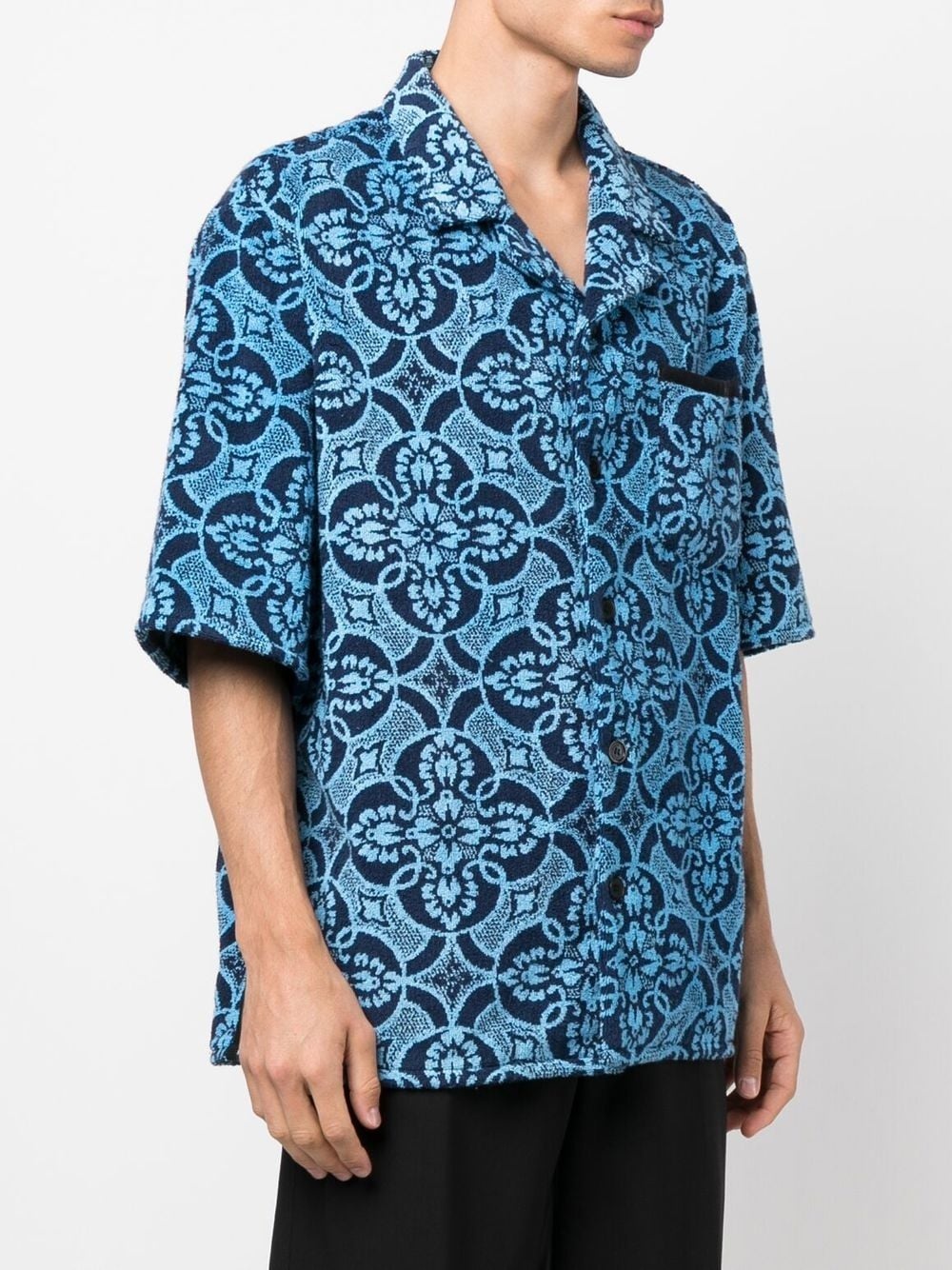 Oriental Towel-print short-sleeve shirt - 4