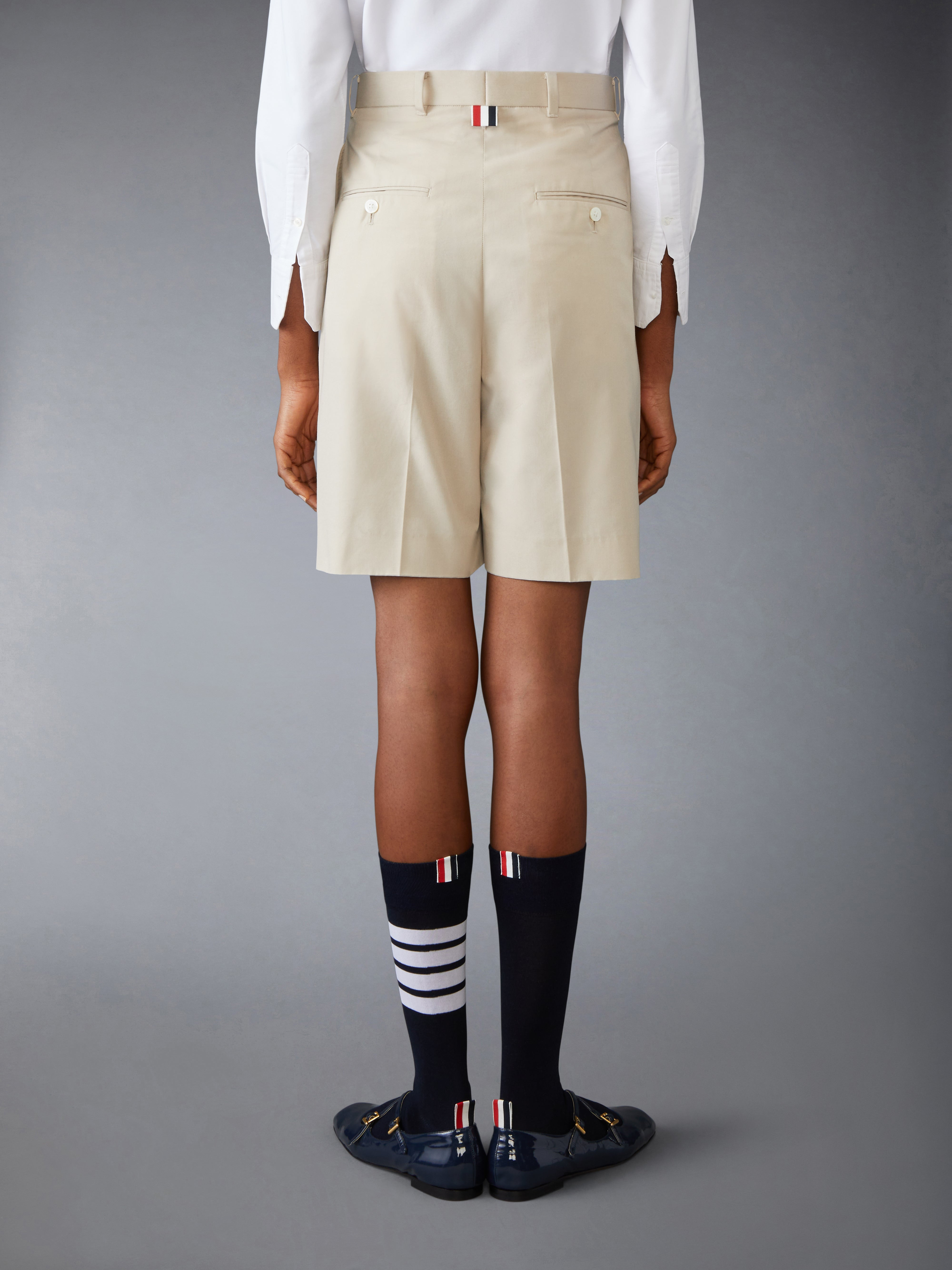 TYPEWRITER CLOTH DOUBLE PLEAT SHORTS - 3
