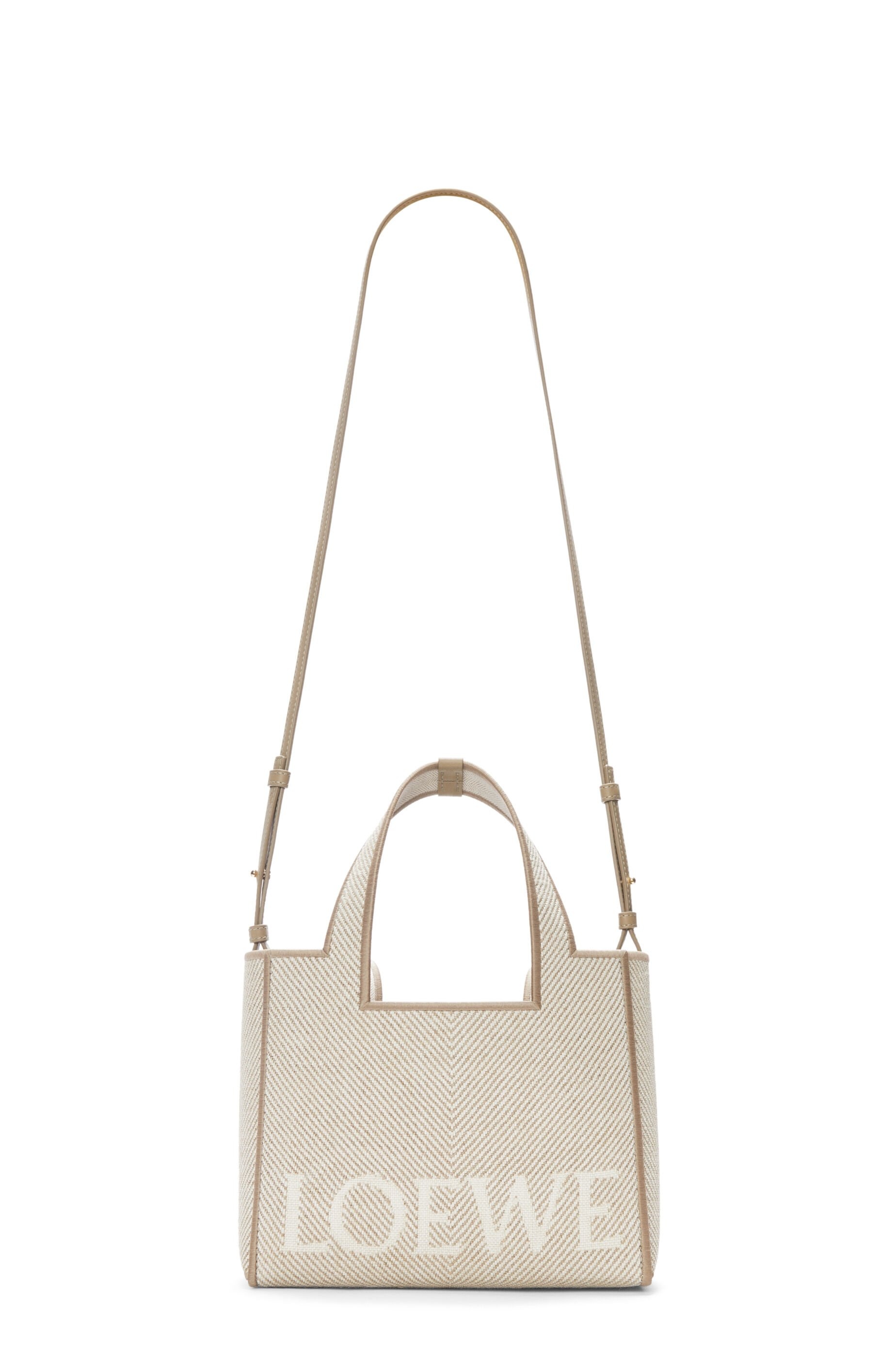 Small LOEWE Font tote in jacquard canvas - 5