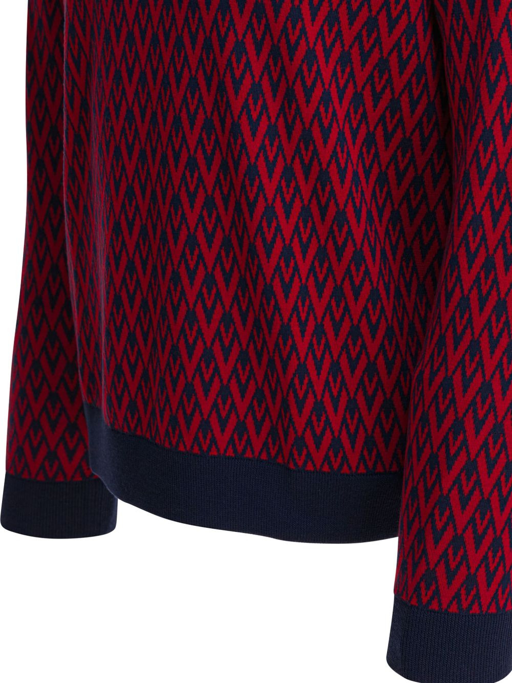 chevron-pattern wool sweater - 4