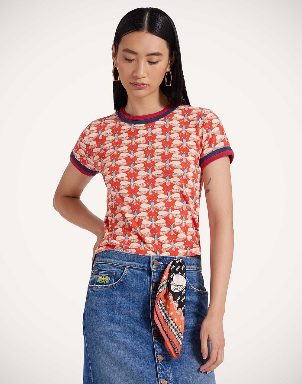 Itty Bitty Double Binding Ringer T-Shirt - 9